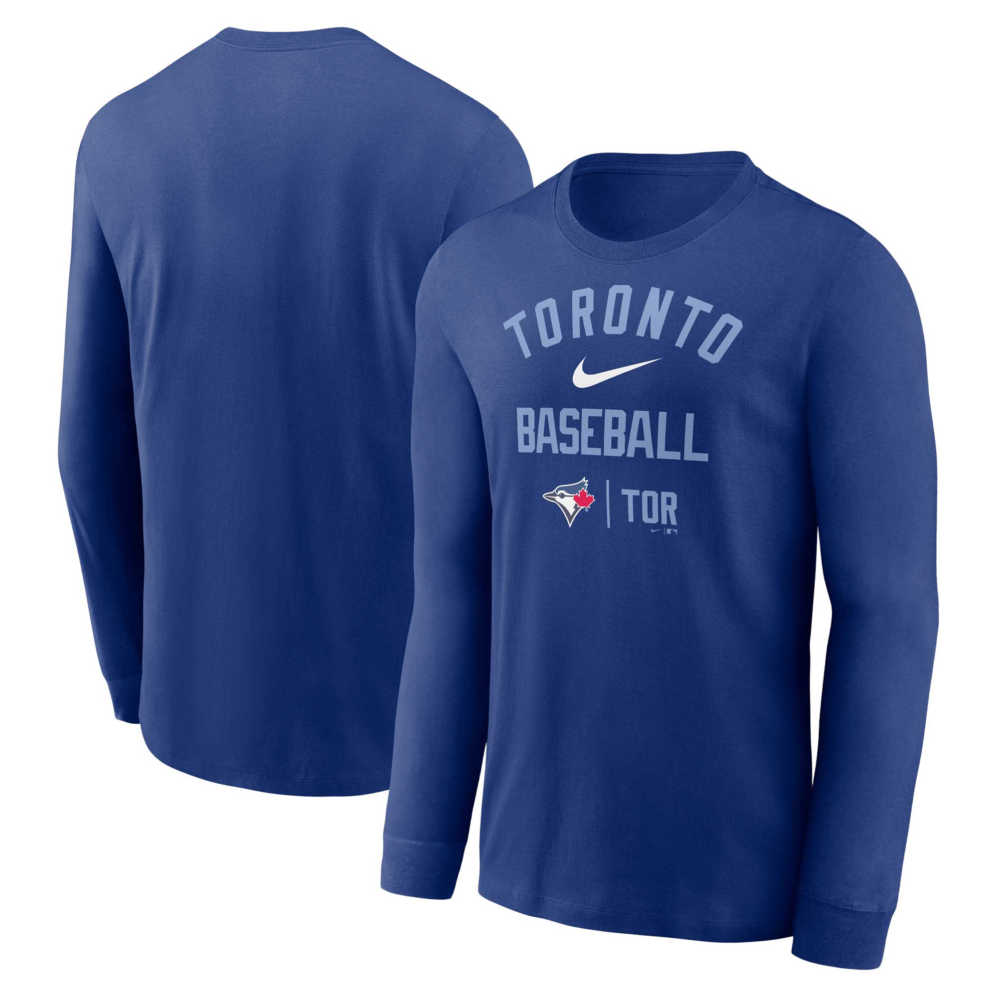Men's Toronto Blue Jays Nike Royal Tri Code Diamond Long Sleeve T-Shirt