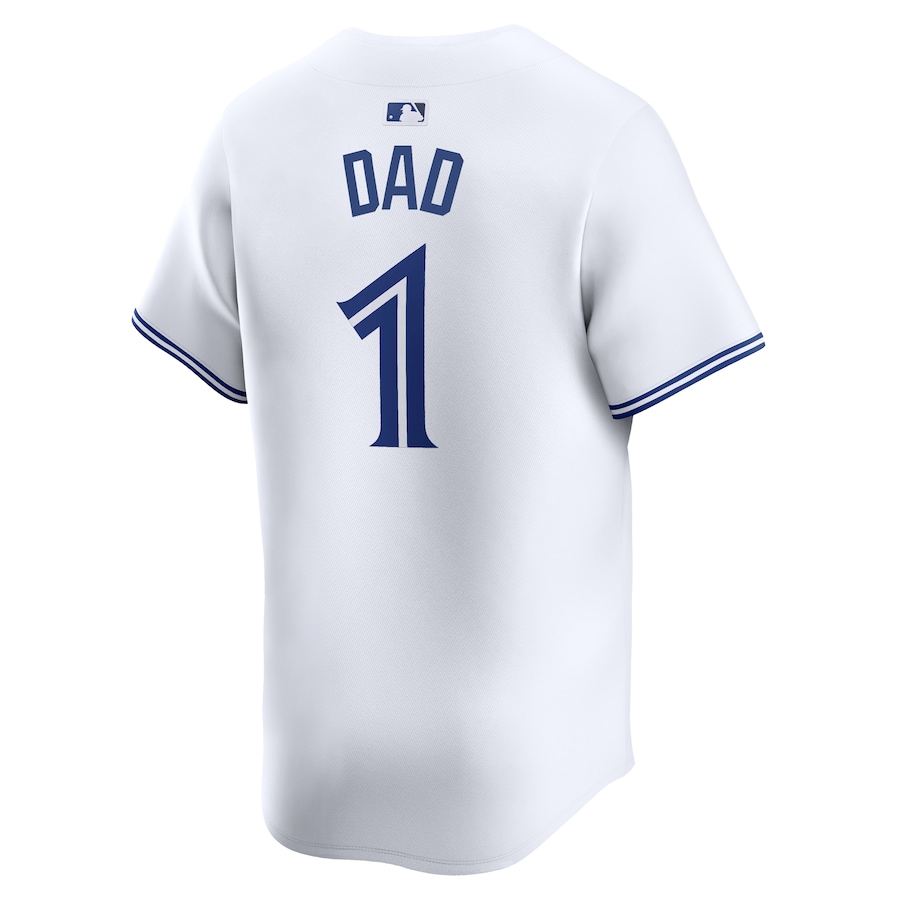 Men's Toronto Blue Jays Nike White #1 Dad Home Limited Jersey - Image 3