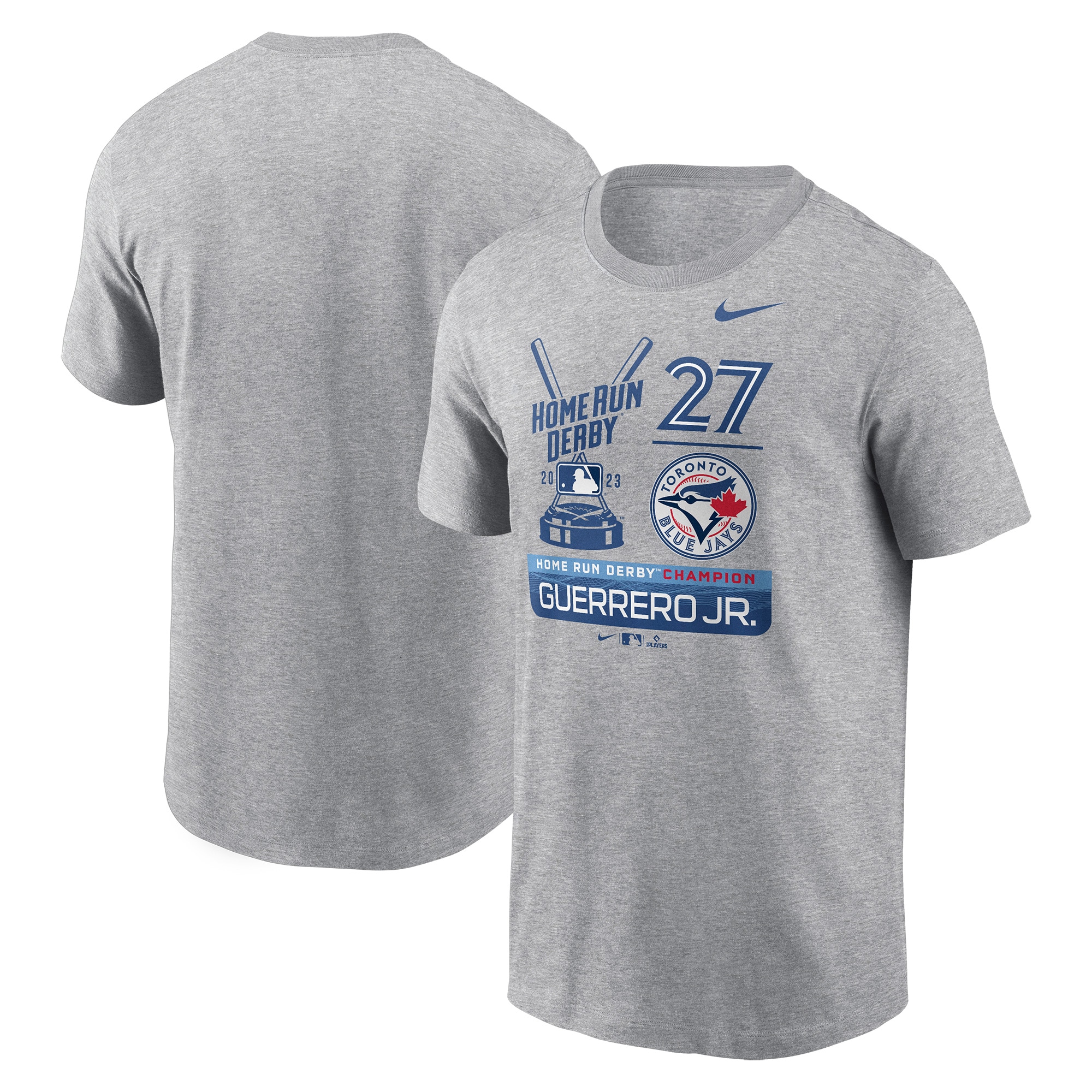 Men's Toronto Blue Jays Vladimir Guerrero Jr. Nike Heather Gray 2023 Home Run Derby Champion T-Shirt