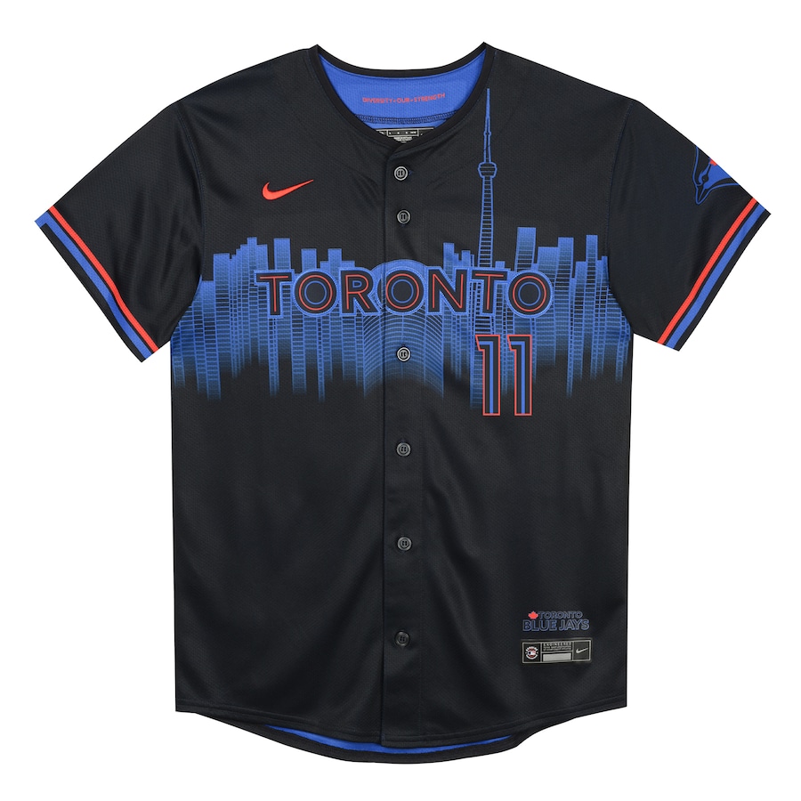 Preschool Toronto Blue Jays Bo Bichette Nike Navy 2024 City Connect Limited Player Jersey - Image 2