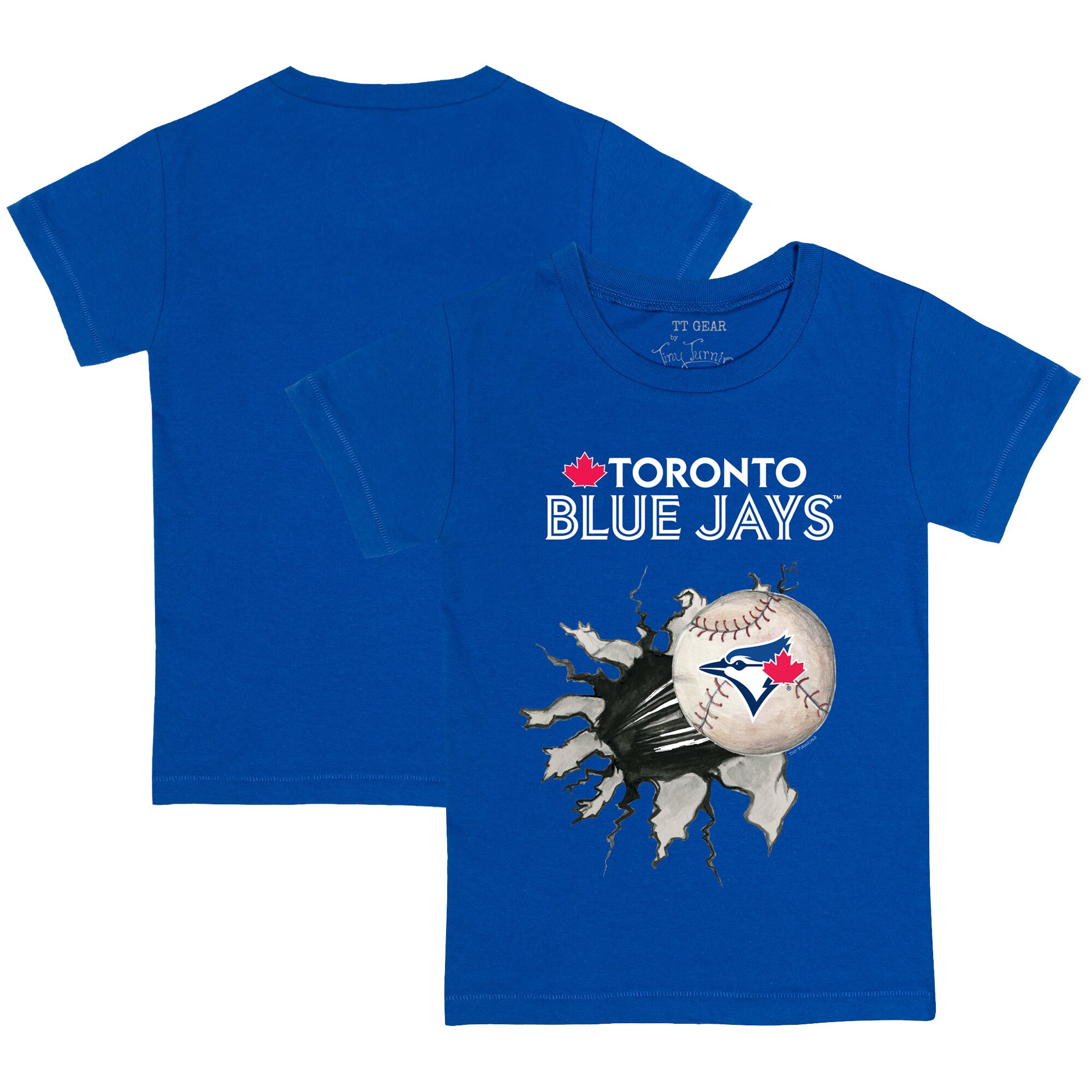 Toddler Toronto Blue Jays Tiny Turnip Royal Baseball Tear T-Shirt
