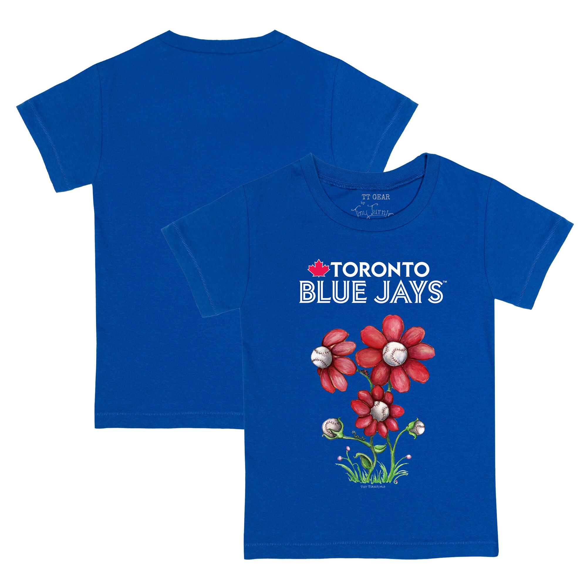 Toddler Toronto Blue Jays Tiny Turnip Royal Blooming Baseballs T-Shirt