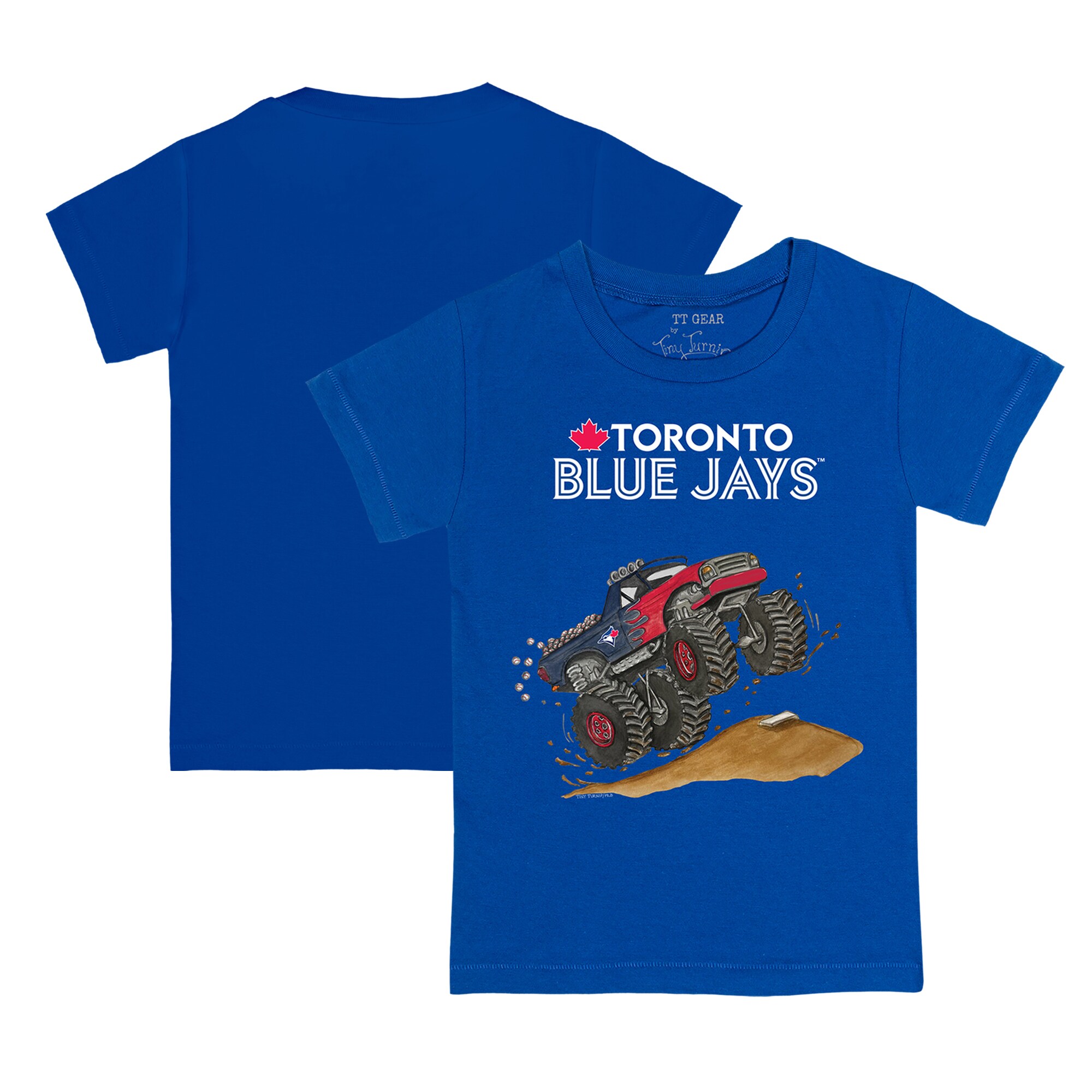 Toddler Toronto Blue Jays Tiny Turnip Royal Monster Truck T-Shirt