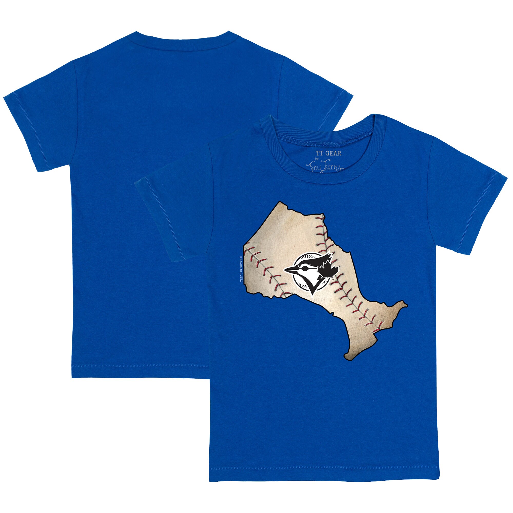 Toddler Toronto Blue Jays Tiny Turnip Royal Province Outline T-Shirt