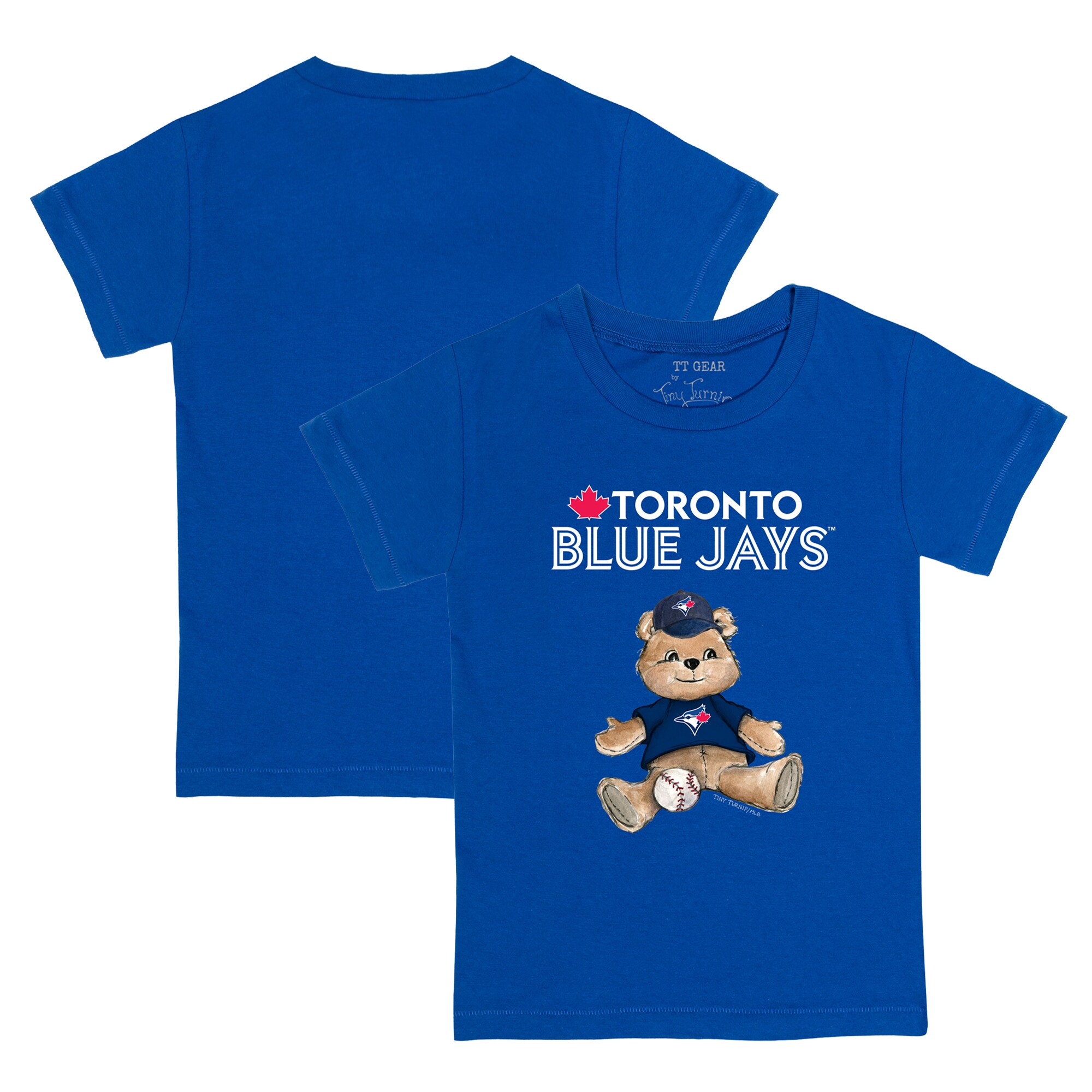 Toddler Toronto Blue Jays Tiny Turnip Royal Teddy Boy T-Shirt