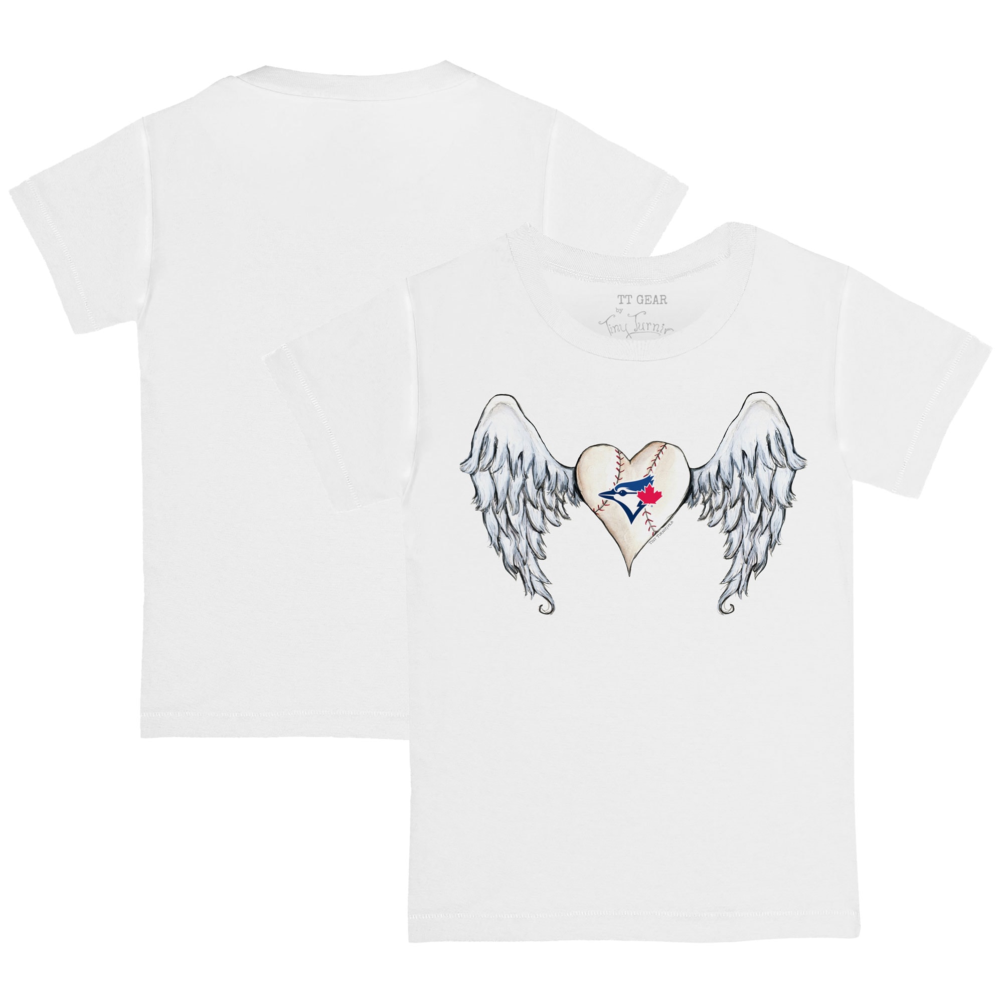 Toddler Toronto Blue Jays Tiny Turnip White Angel Wings T-Shirt