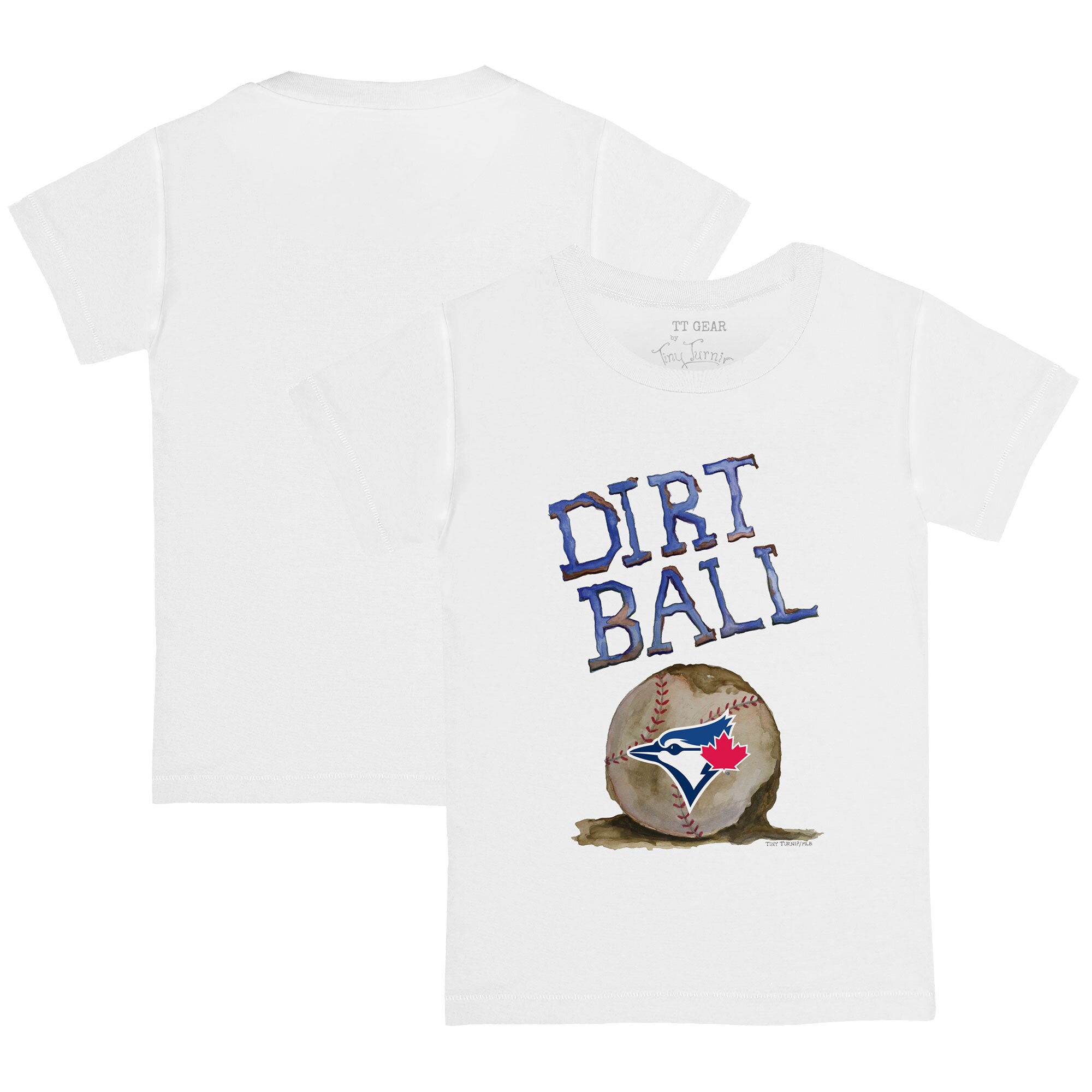 Toddler Toronto Blue Jays Tiny Turnip White Dirt Ball T-Shirt