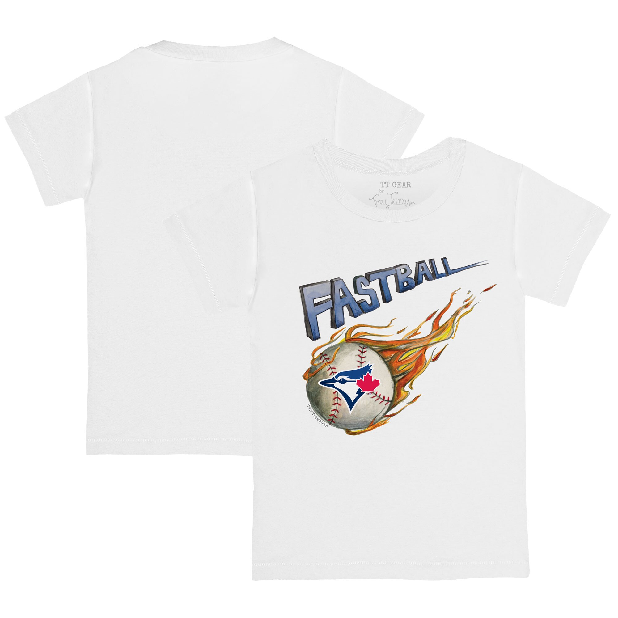 Toddler Toronto Blue Jays Tiny Turnip White Fastball T-Shirt