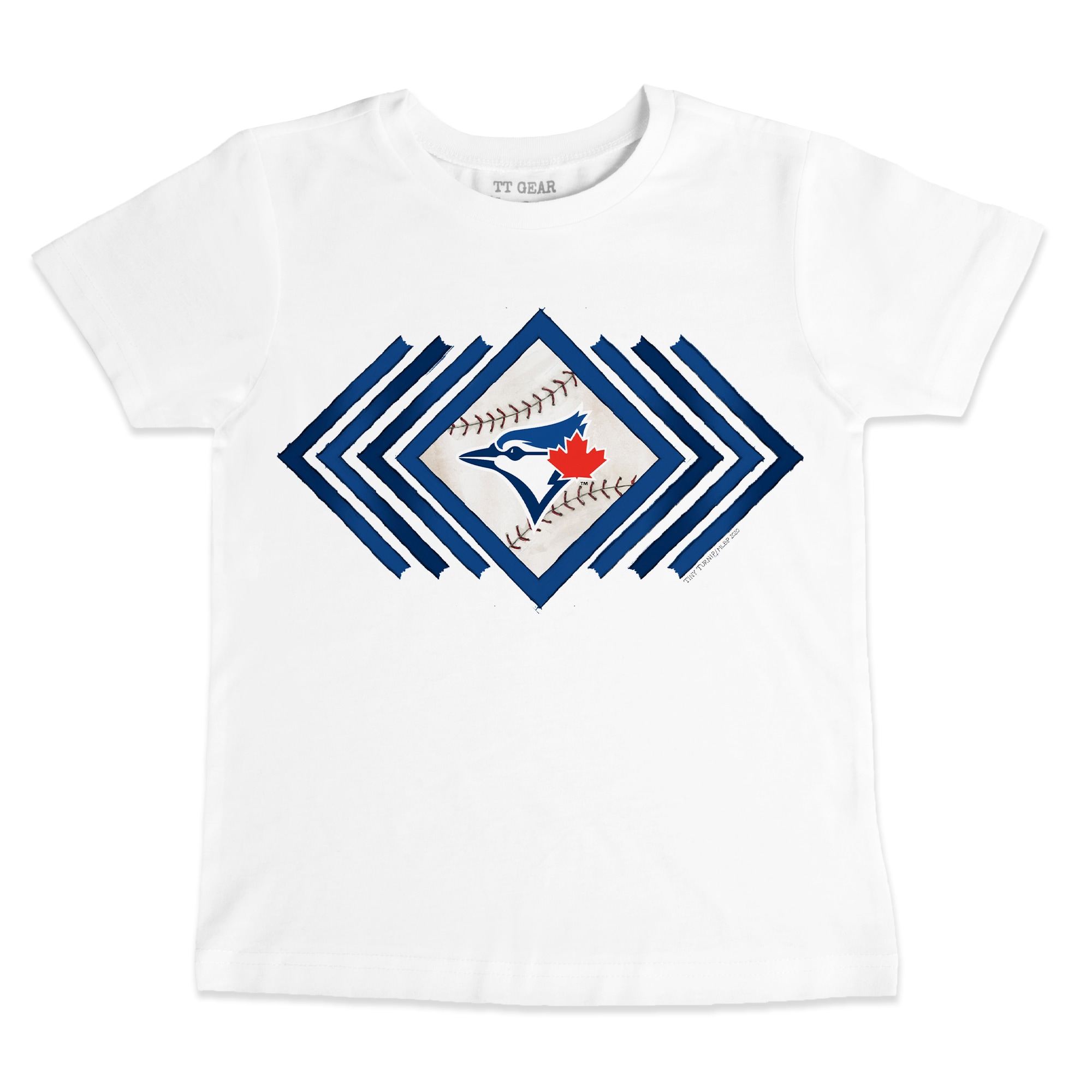 Toddler Toronto Blue Jays Tiny Turnip White Prism Arrows T-Shirt