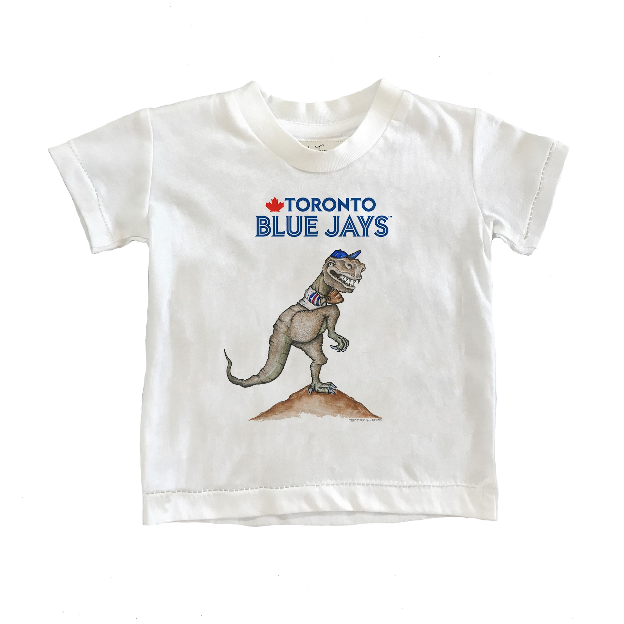 Toddler Toronto Blue Jays Tiny Turnip White TT Rex T-Shirt