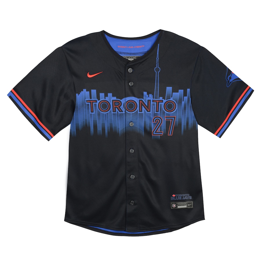 Toddler Toronto Blue Jays Vladimir Guerrero Nike Navy 2024 City Connect Limited Player Jersey - Image 2