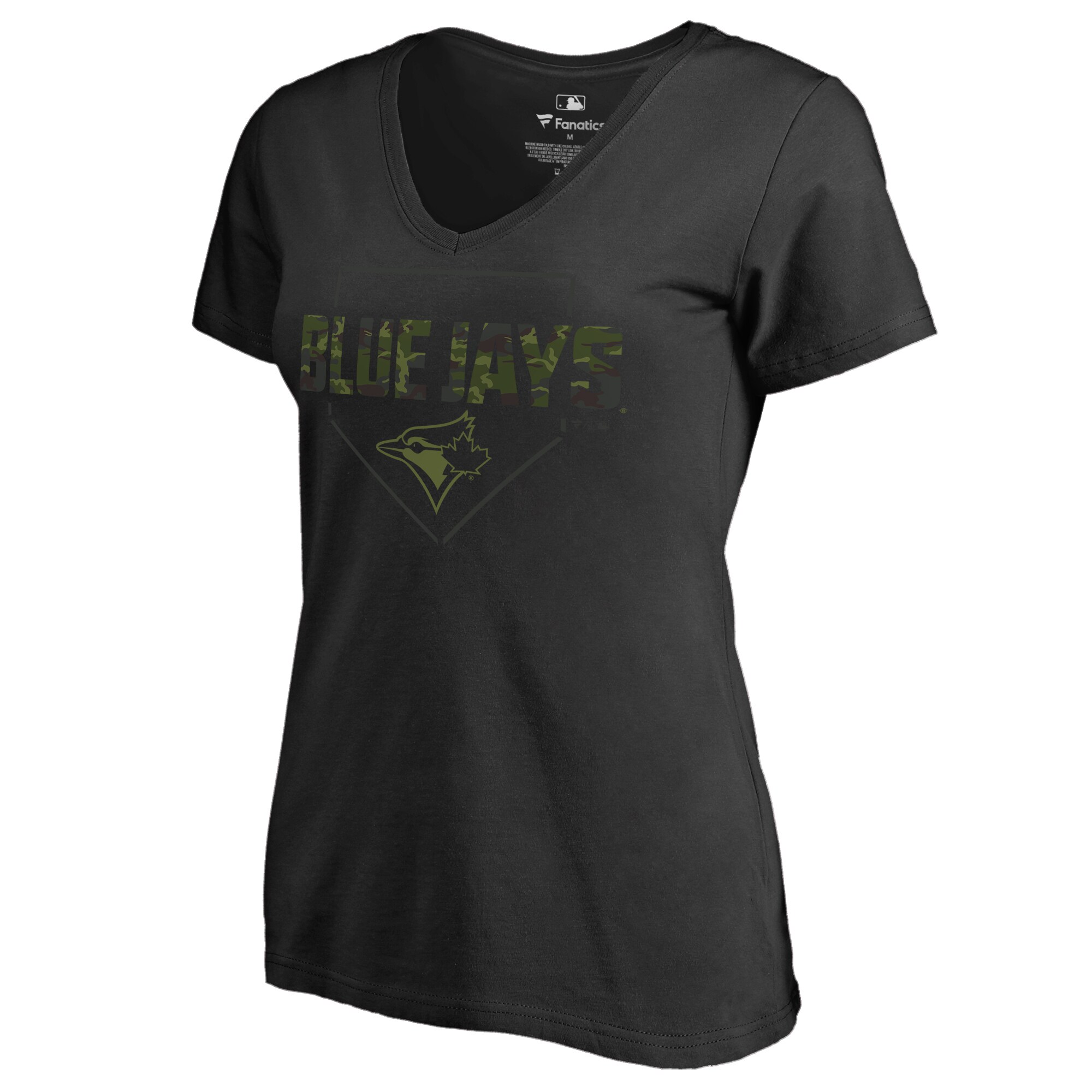 Toronto Blue Jays  Branded Women's Camo T-Shirt - Black