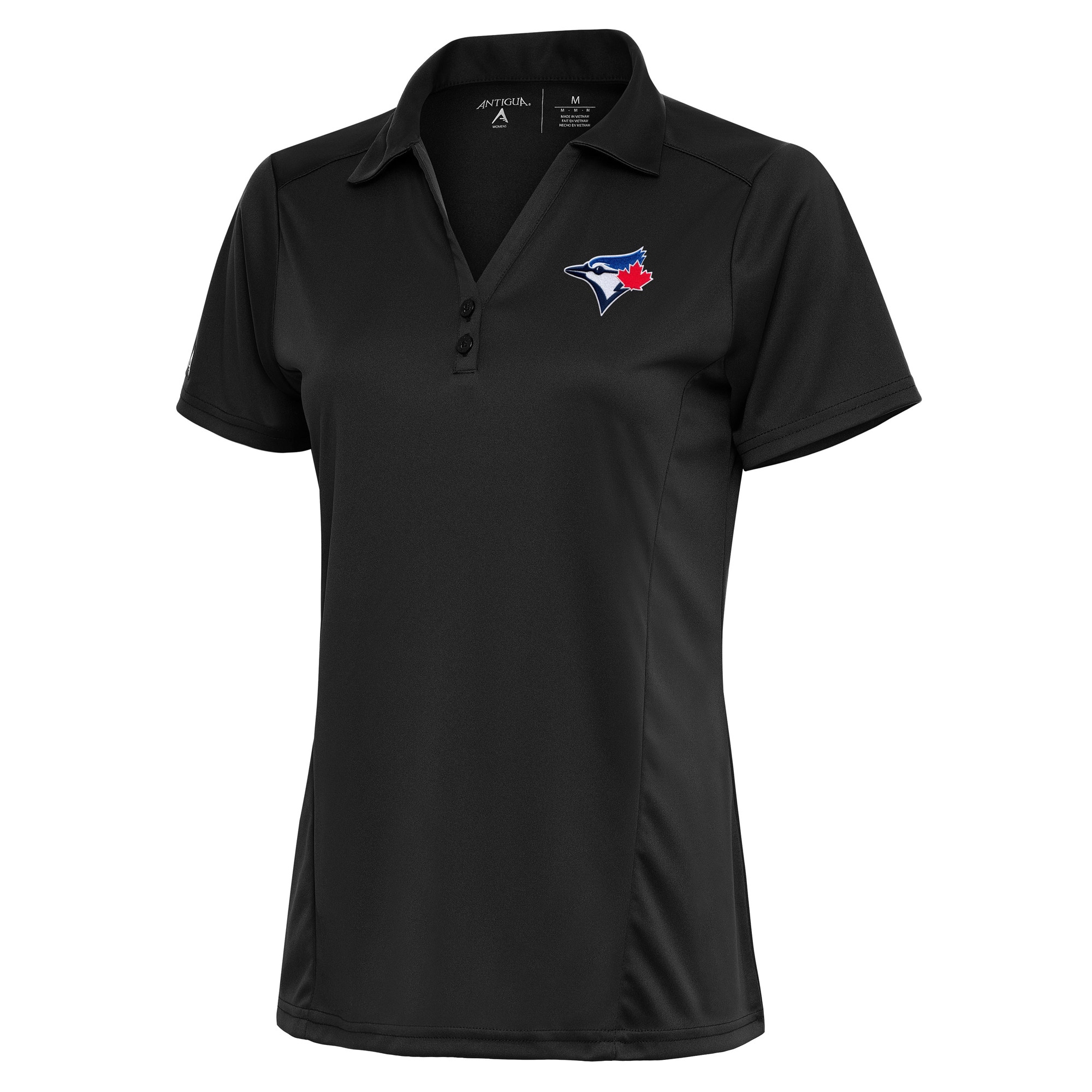 Women's Toronto Blue Jays Antigua Charcoal Team Logo Tribute Polo