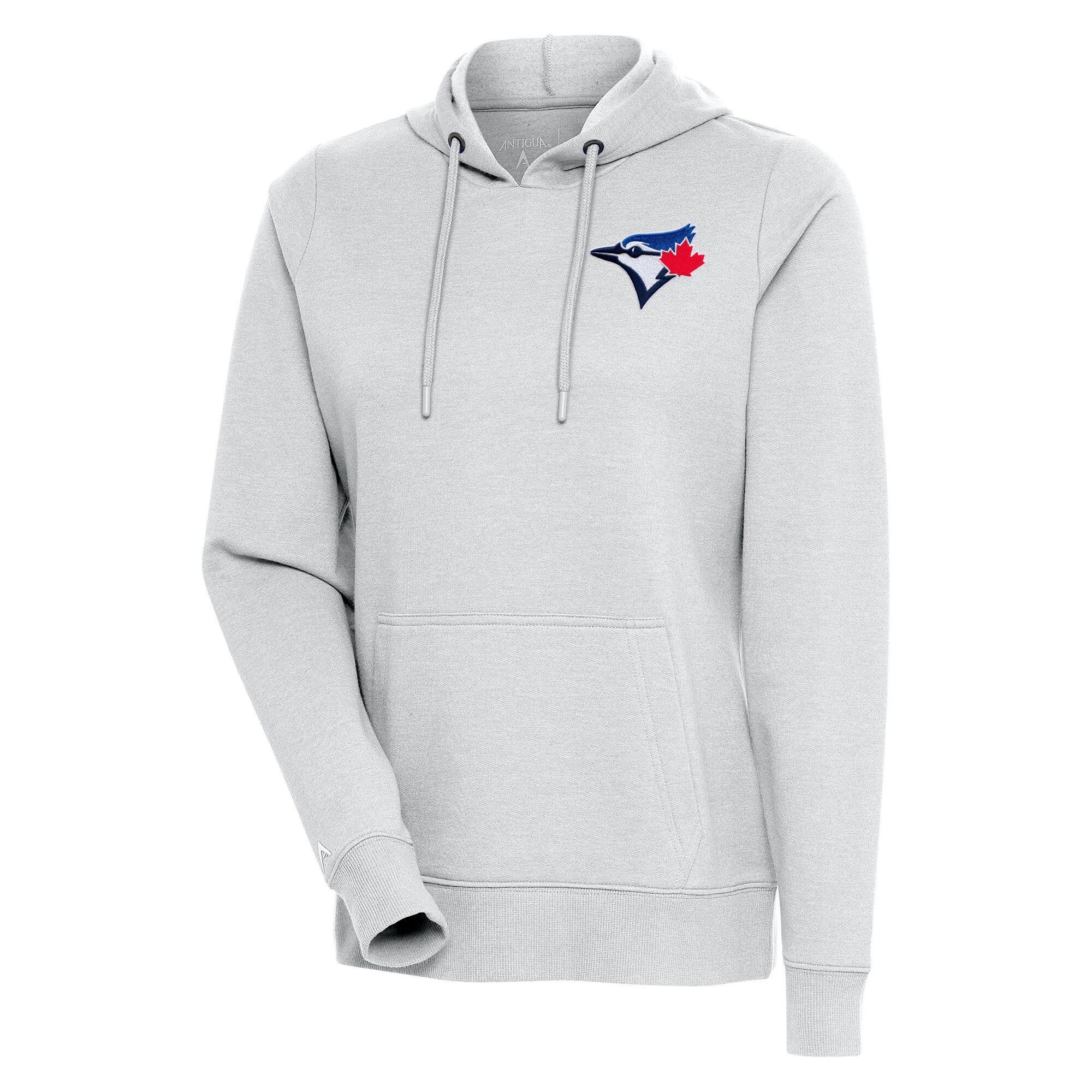 Women's Toronto Blue Jays Antigua Heather Gray Action Pullover Hoodie