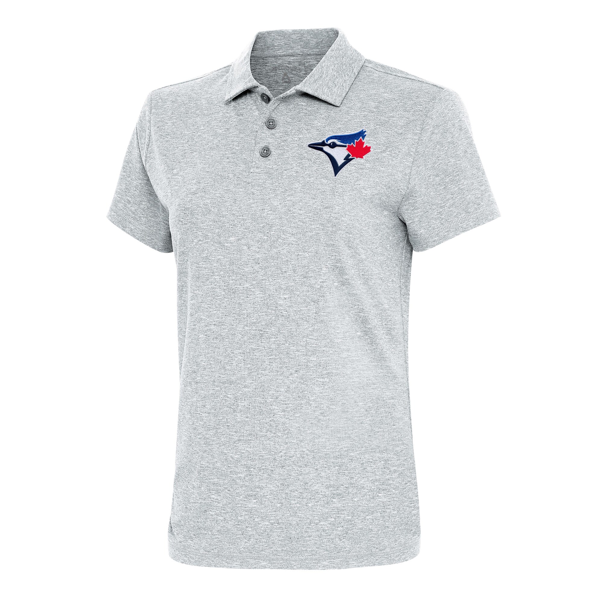 Women's Toronto Blue Jays  Antigua Heather Gray Motivated Polo