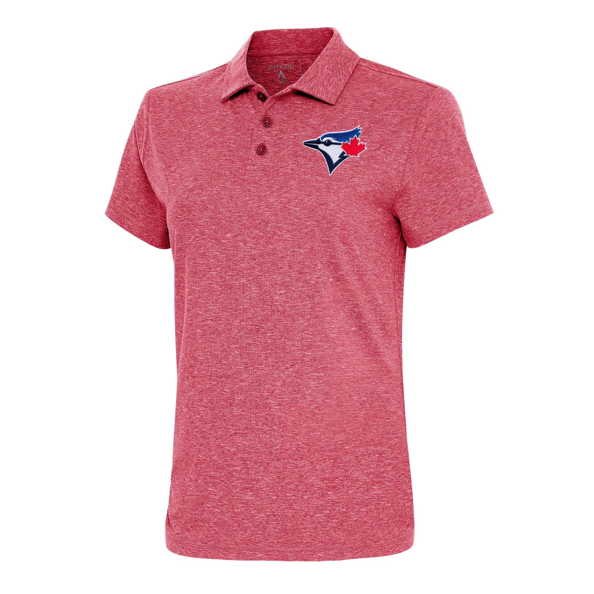 Women's Toronto Blue Jays  Antigua Heather Red Motivated Polo