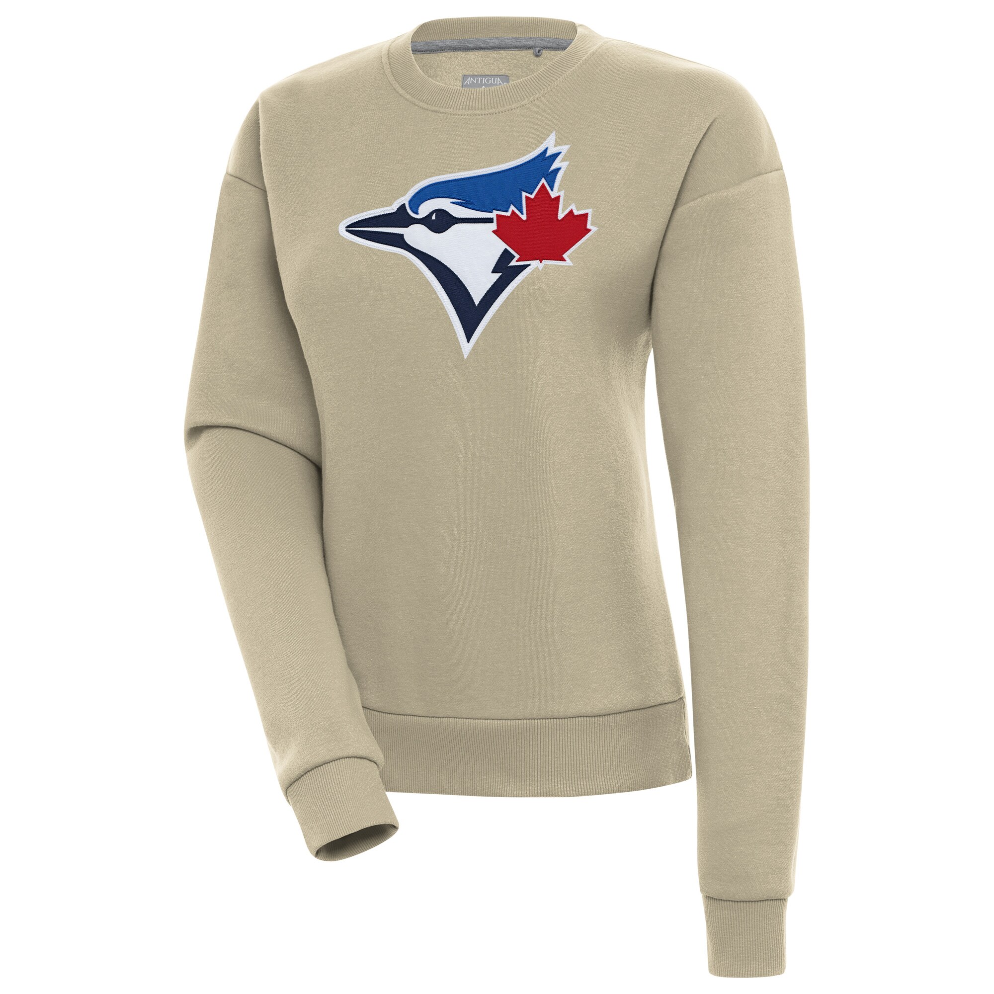Women's Toronto Blue Jays Antigua Khaki Victory Pullover Sweatshirt
