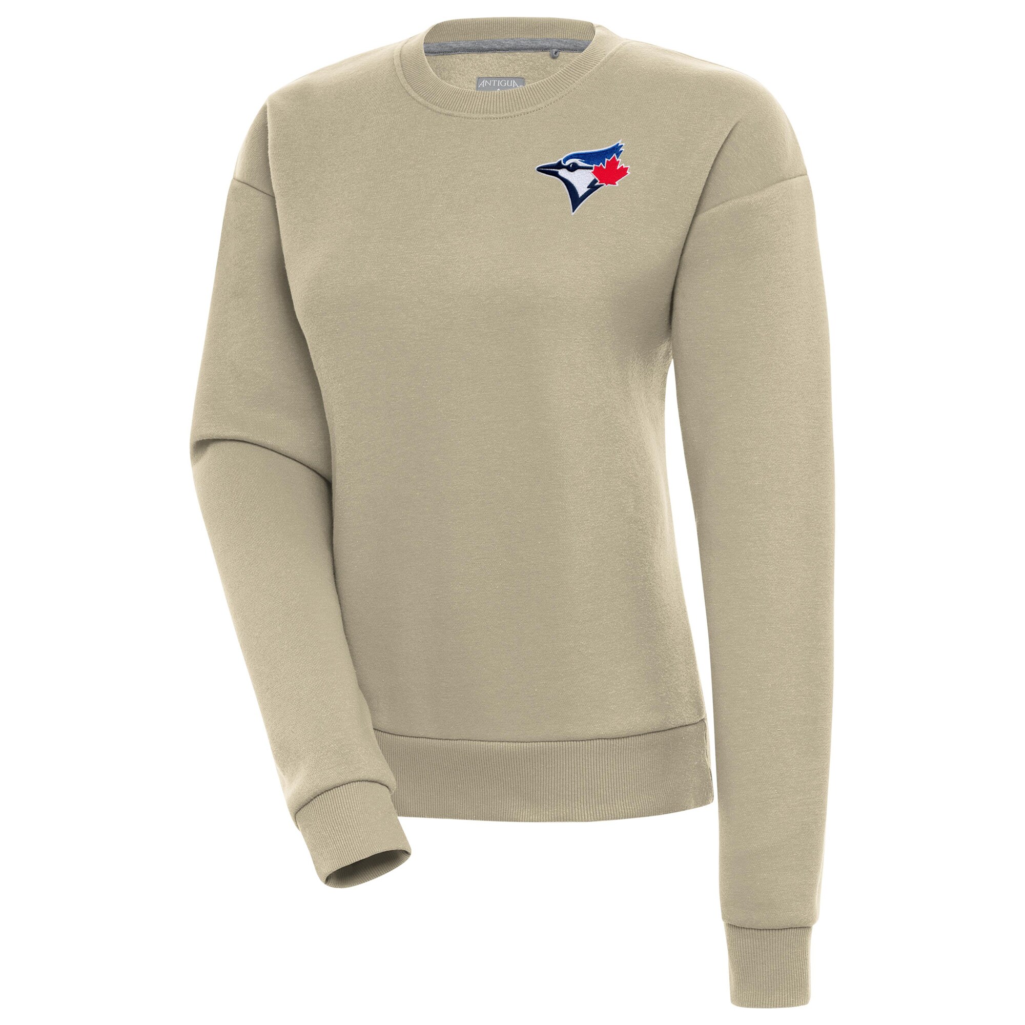 Women's Toronto Blue Jays Antigua Khaki Victory Pullover Sweatshirt