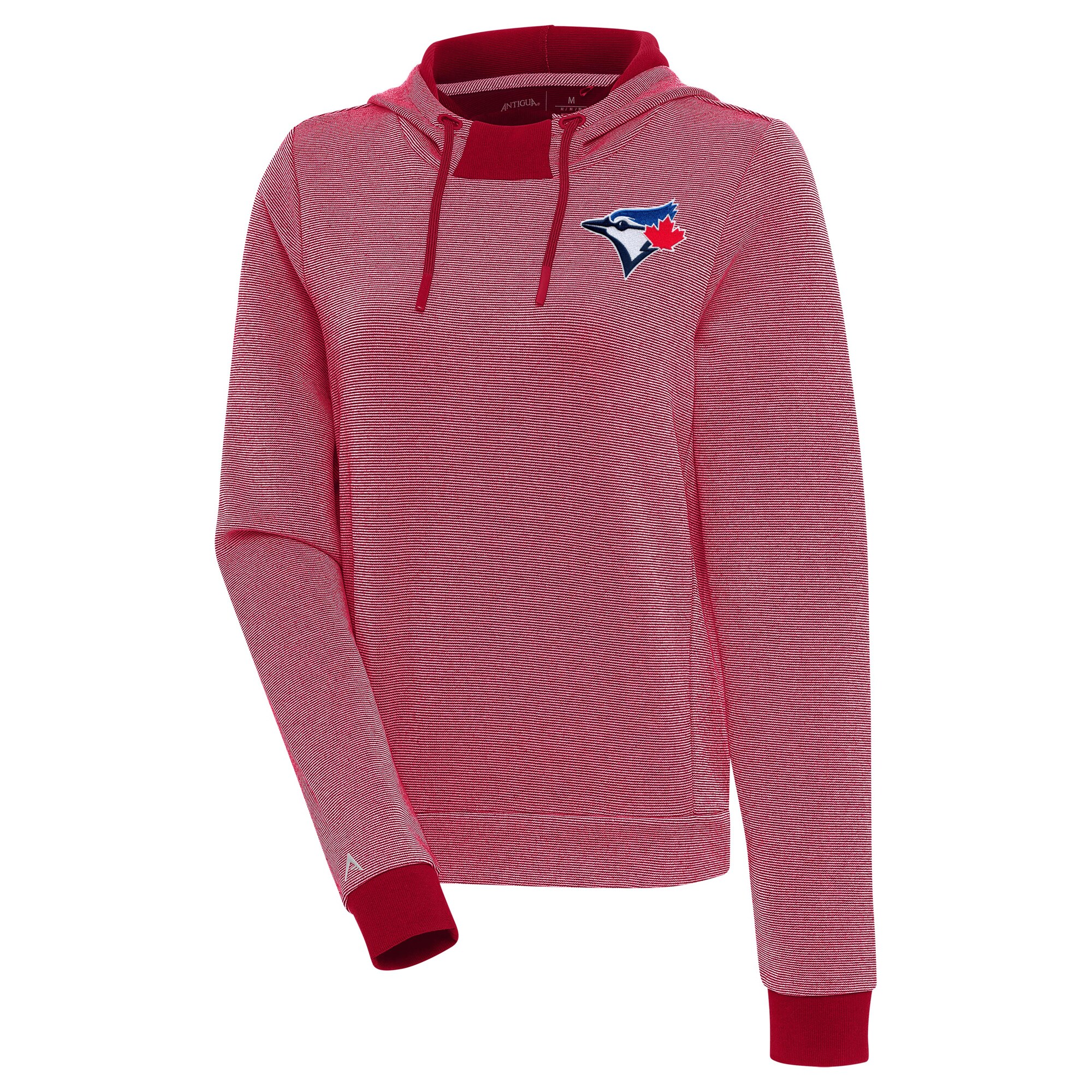Women's Toronto Blue Jays  Antigua Red/White Axe Bunker Tri-Blend Pullover Hoodie