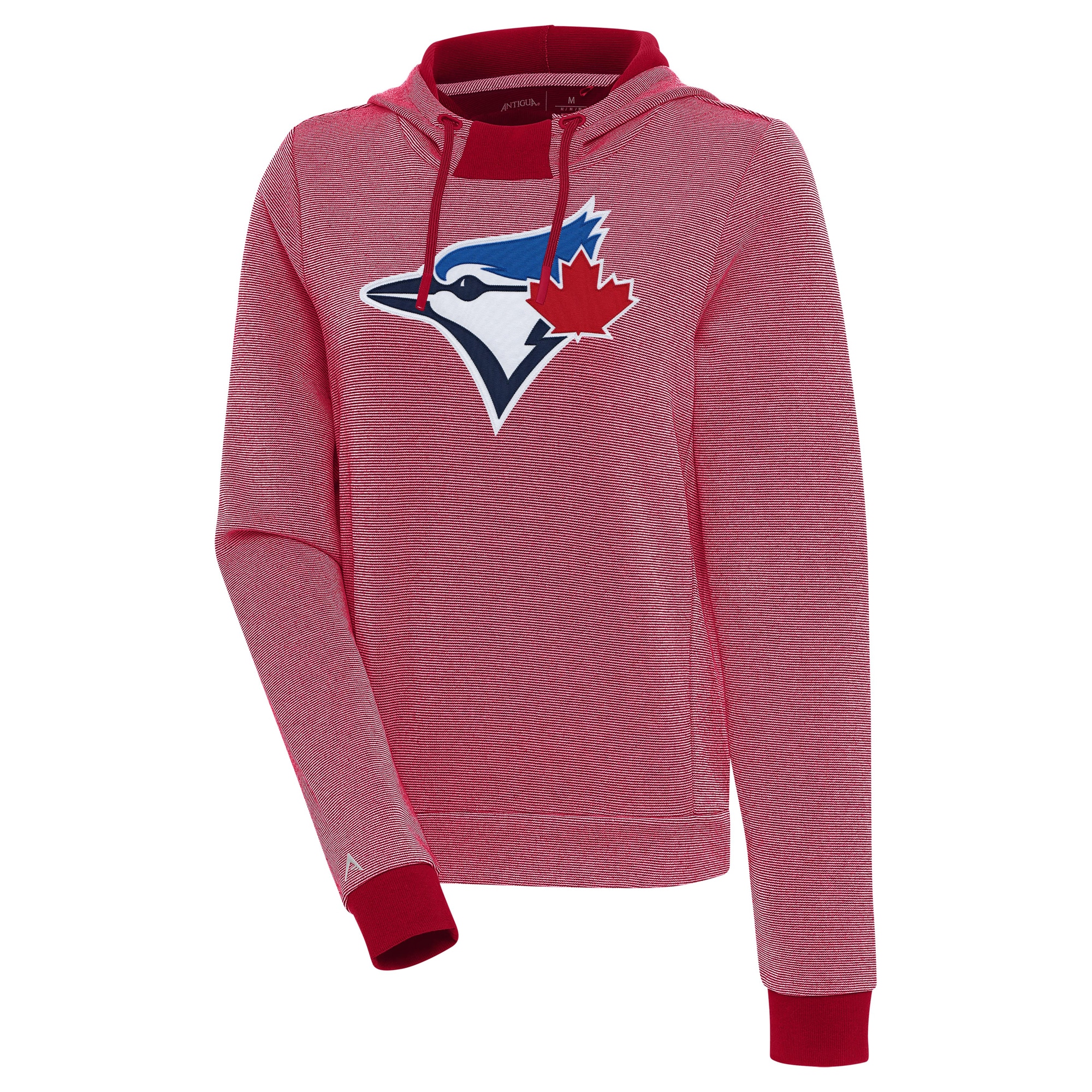 Women's Toronto Blue Jays  Antigua Red/White Axe Bunker Tri-Blend Pullover Hoodie