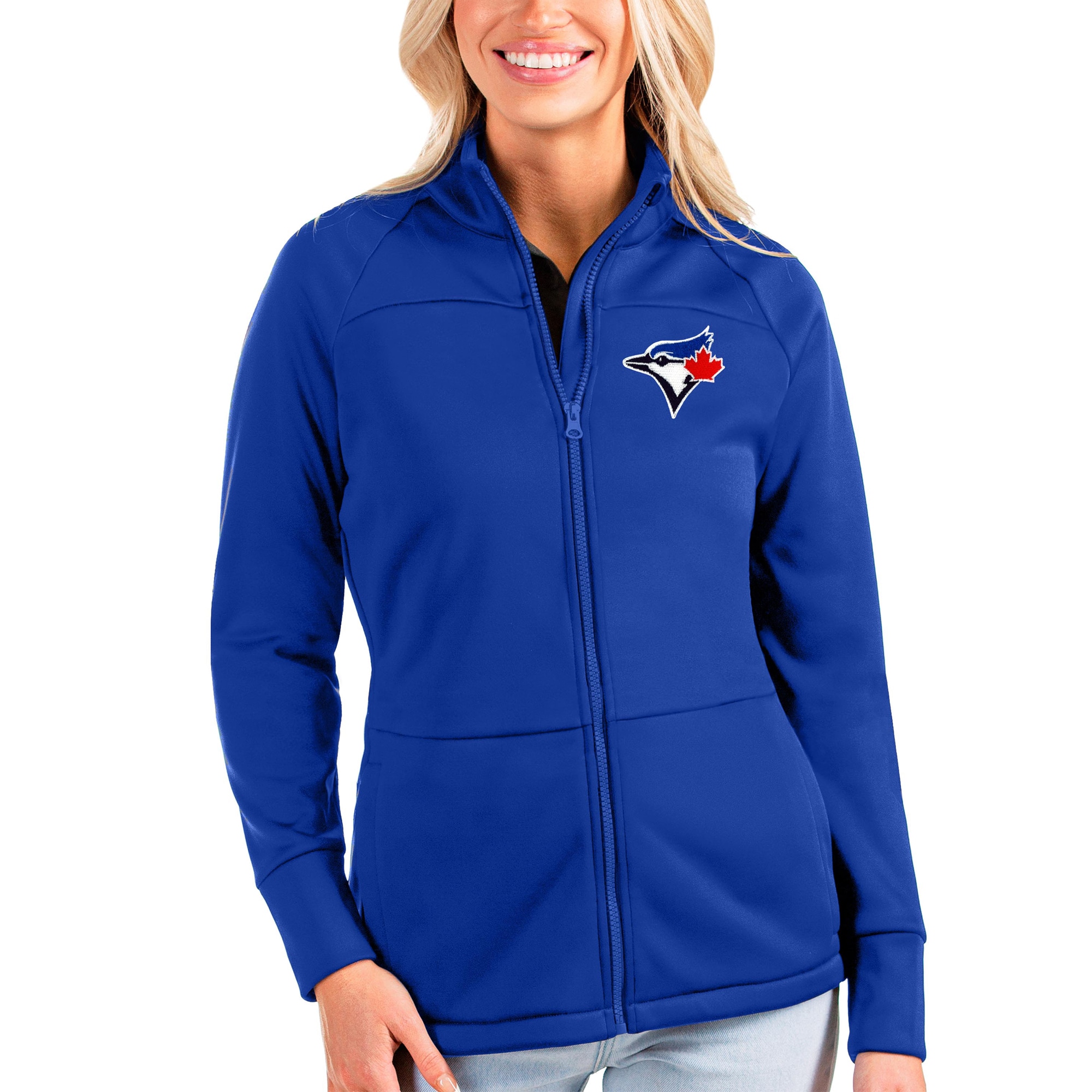 Women's Toronto Blue Jays Antigua Royal Links Full-Zip Golf Jacket