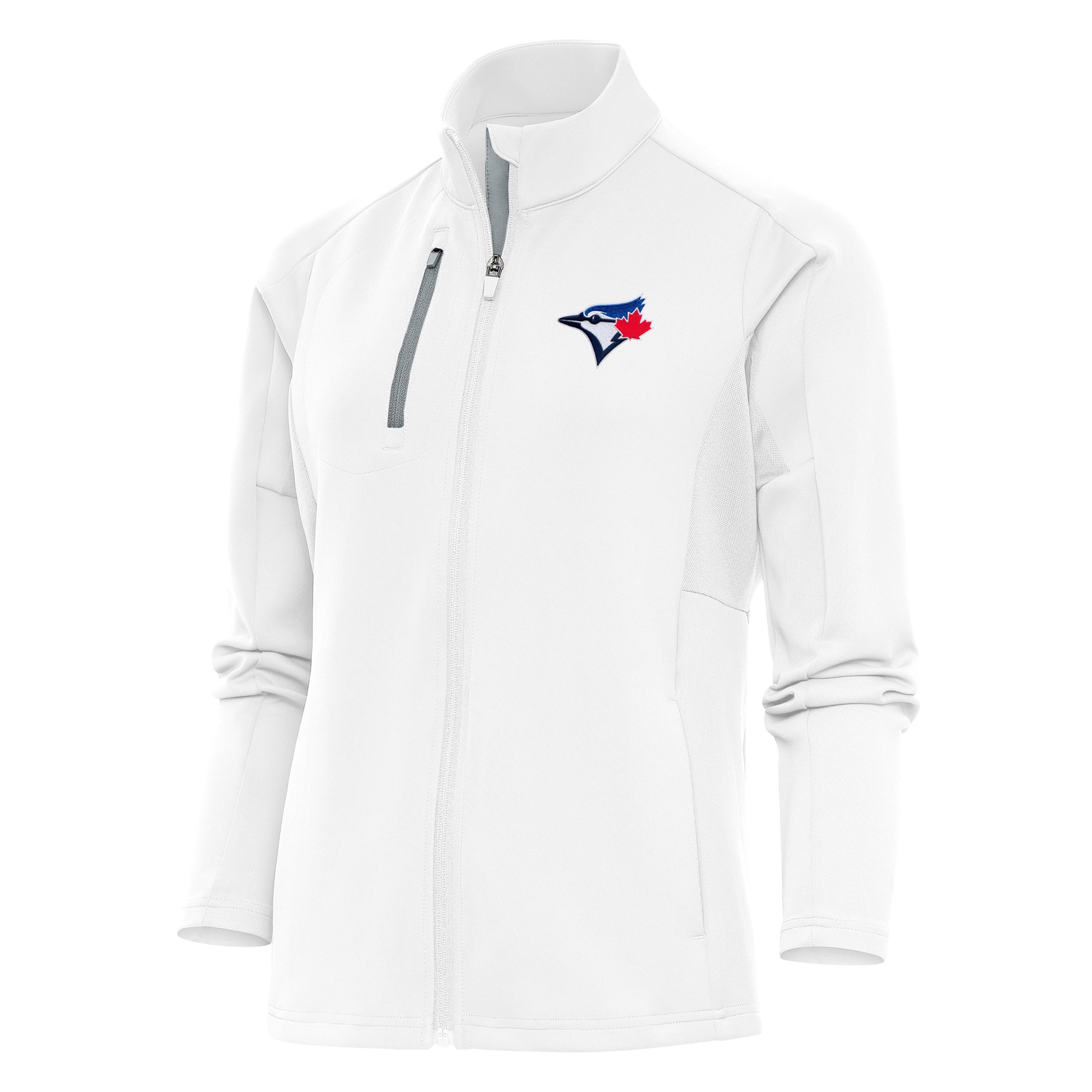 Women's Toronto Blue Jays Antigua White Logo Generation Full-Zip Jacket