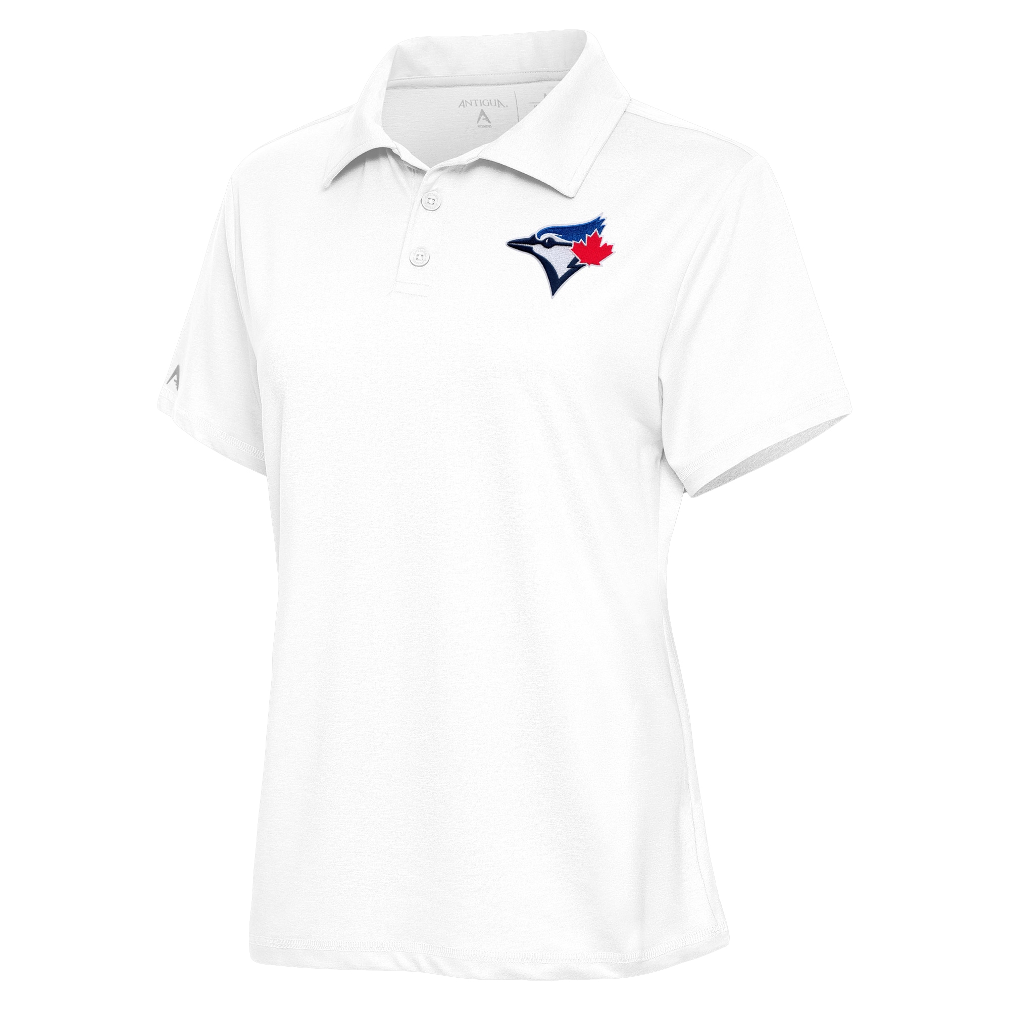 Women's Toronto Blue Jays  Antigua White Motivated Polo