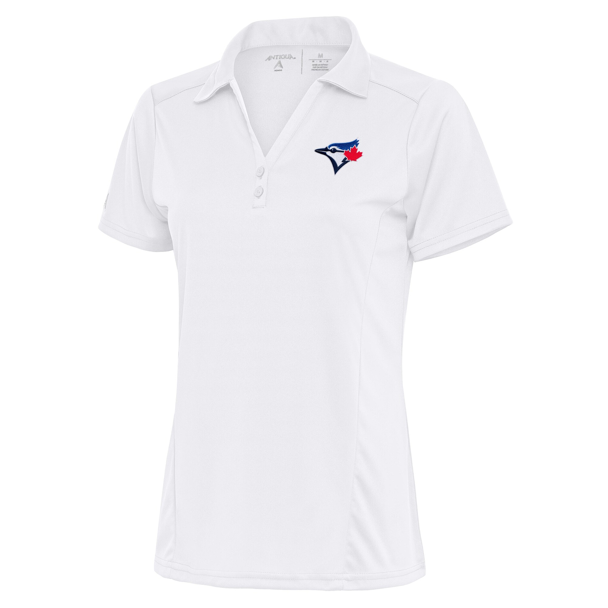 Women's Toronto Blue Jays Antigua White Team Logo Tribute Polo