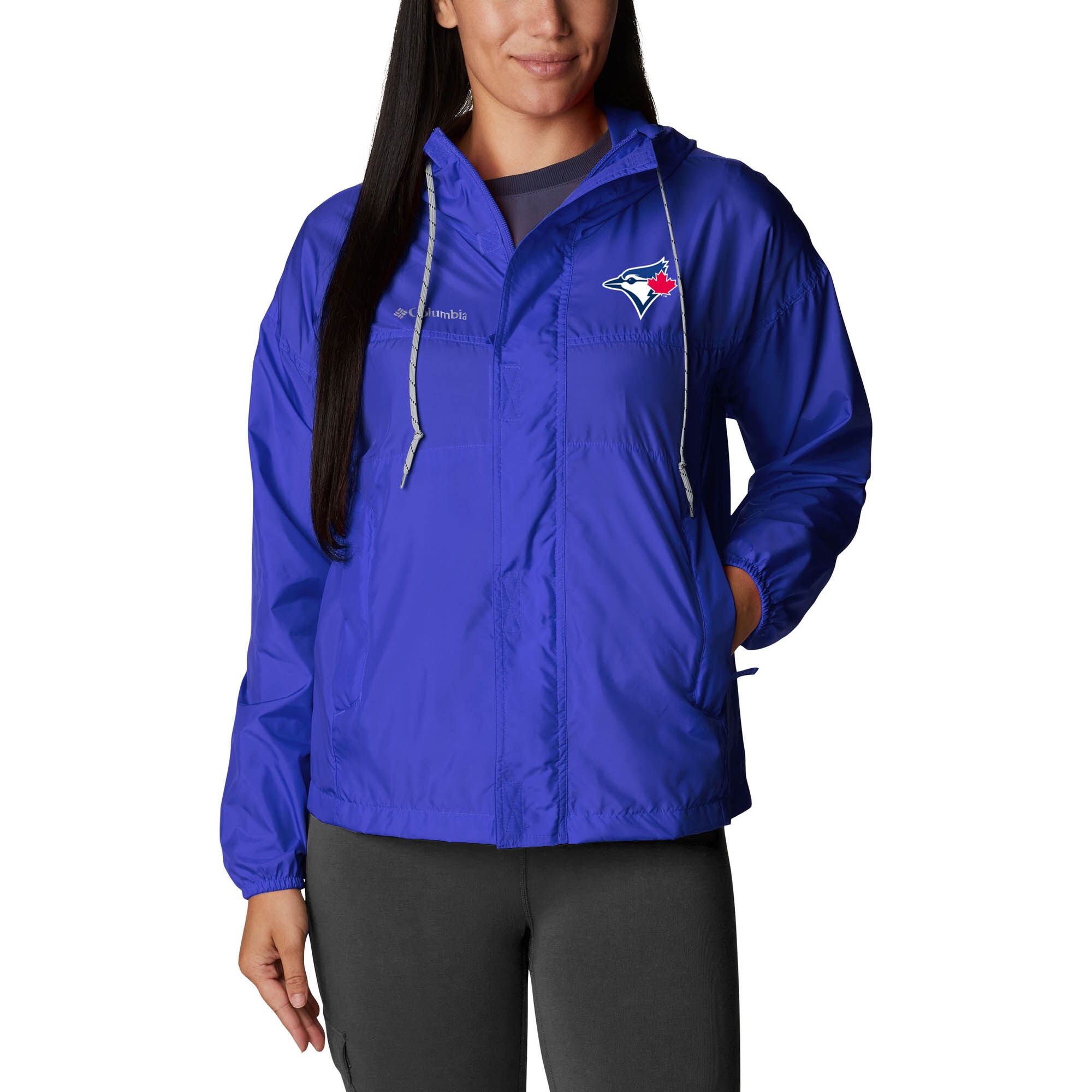 Women's Toronto Blue Jays Columbia Royal Flash Challenger Full-Zip Windbreaker Jacket