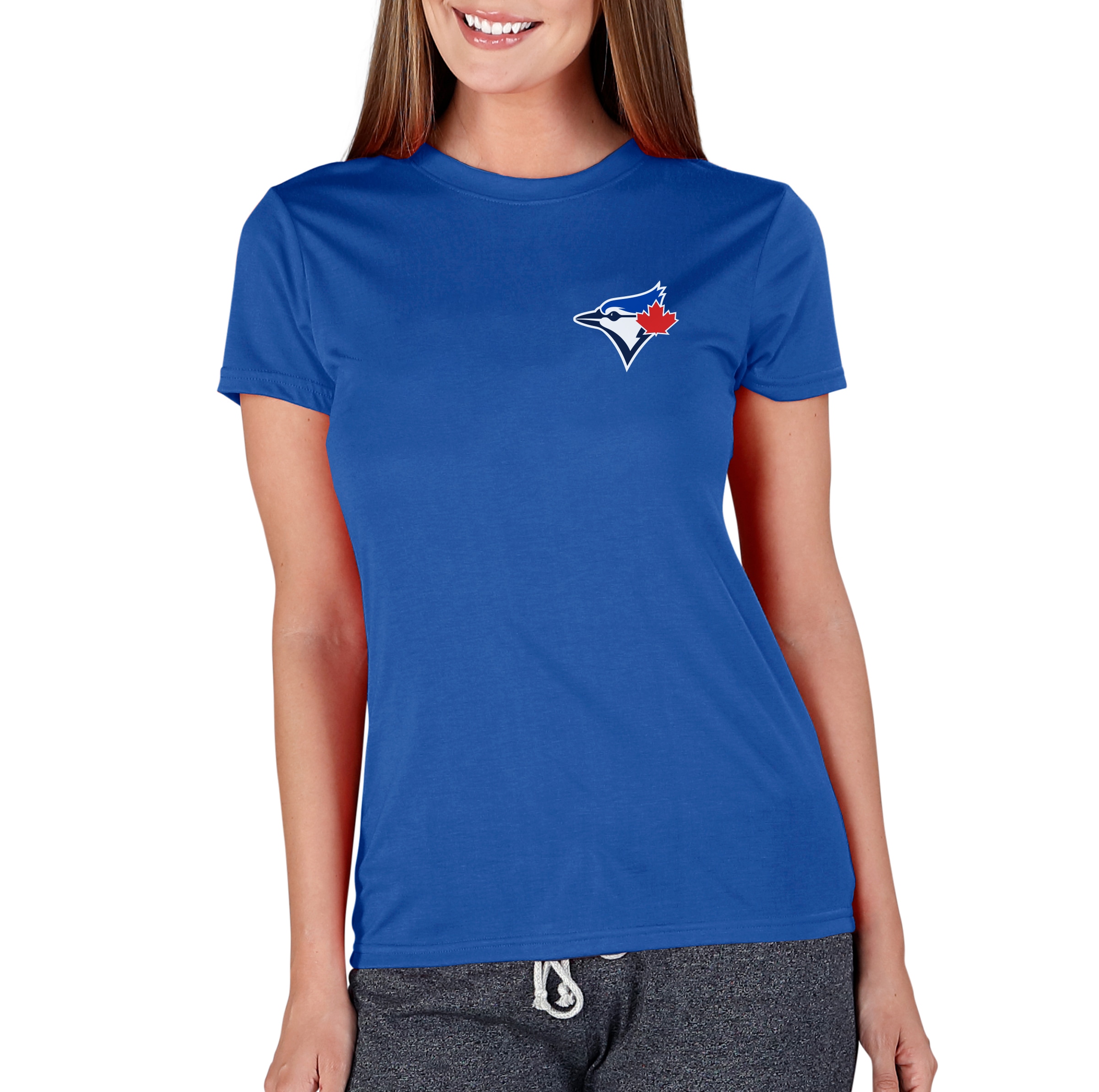 Women's Toronto Blue Jays Concepts Sport Royal Marathon Knit T-Shirt