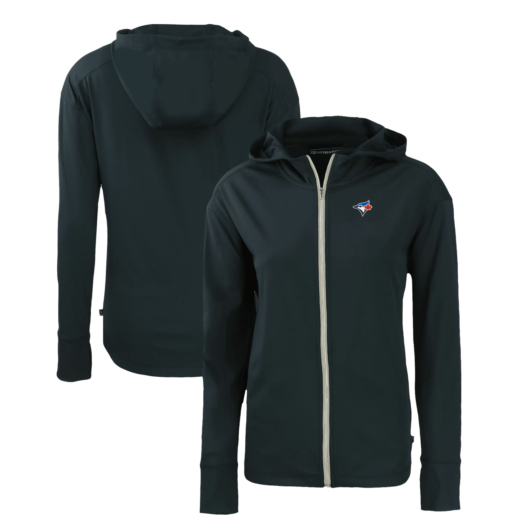 Women's Toronto Blue Jays  Cutter & Buck Navy Daybreak Eco Recycled Full-Zip Hoodie