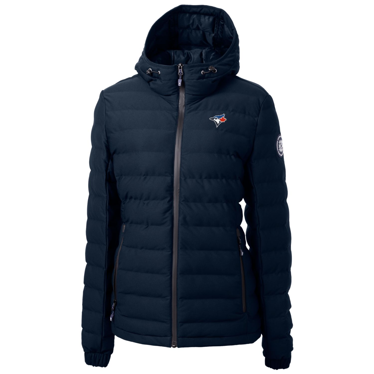 Women's Toronto Blue Jays Cutter & Buck Navy Mission Ridge Repreve Puffer Full-Zip Jacket