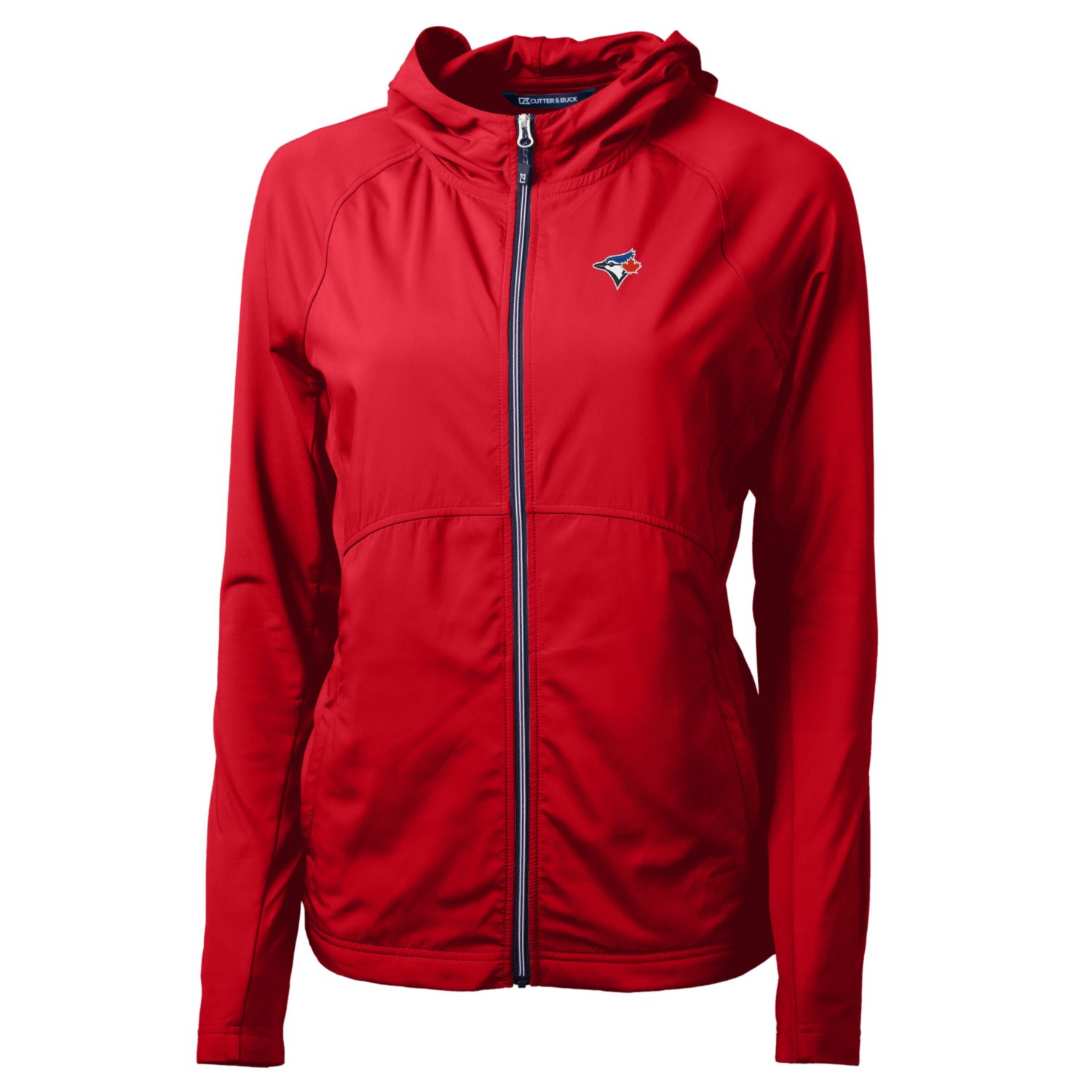 Women's Toronto Blue Jays Cutter & Buck Red Adapt Eco Knit Full-Zip Jacket