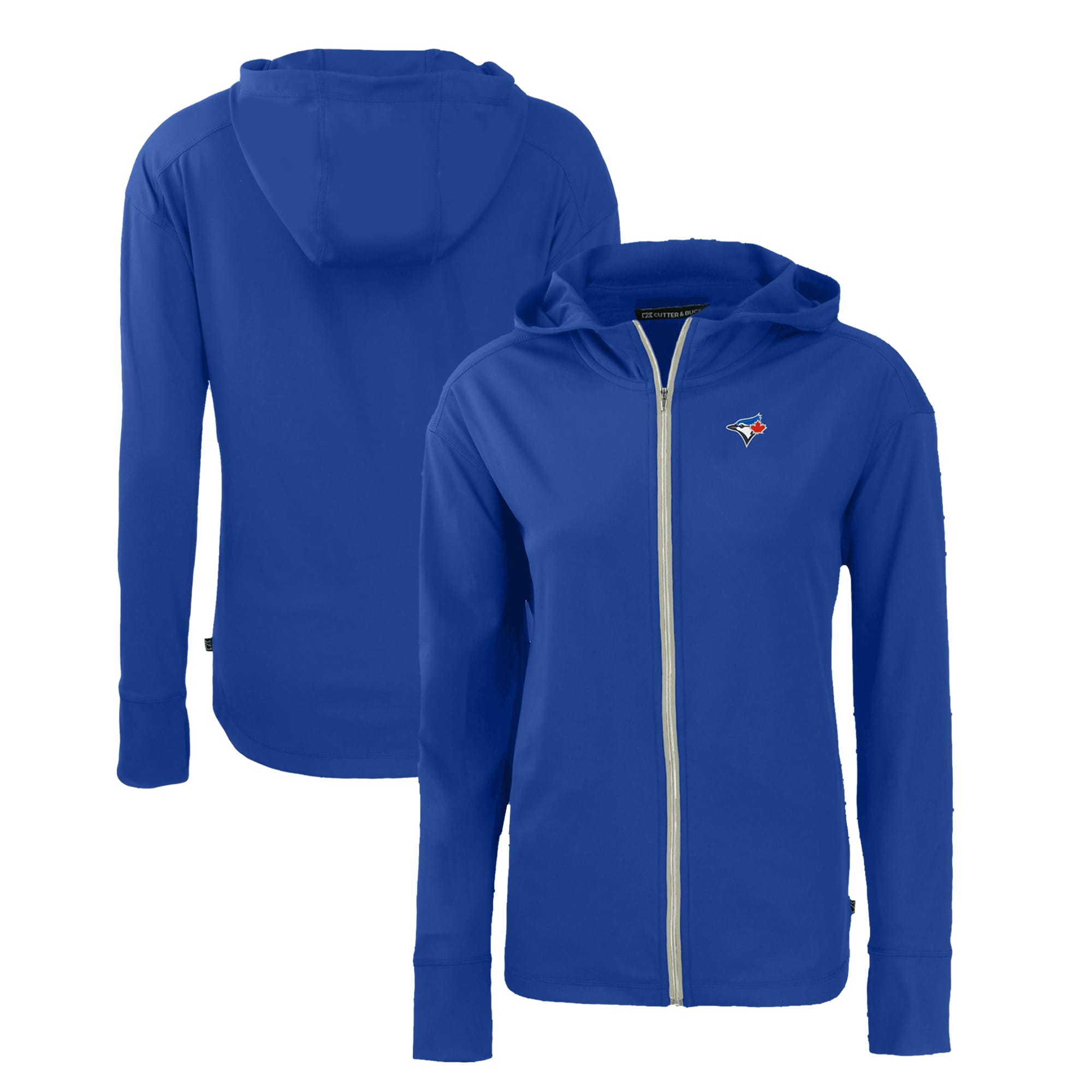 Women's Toronto Blue Jays  Cutter & Buck Royal Daybreak Eco Recycled Full-Zip Hoodie