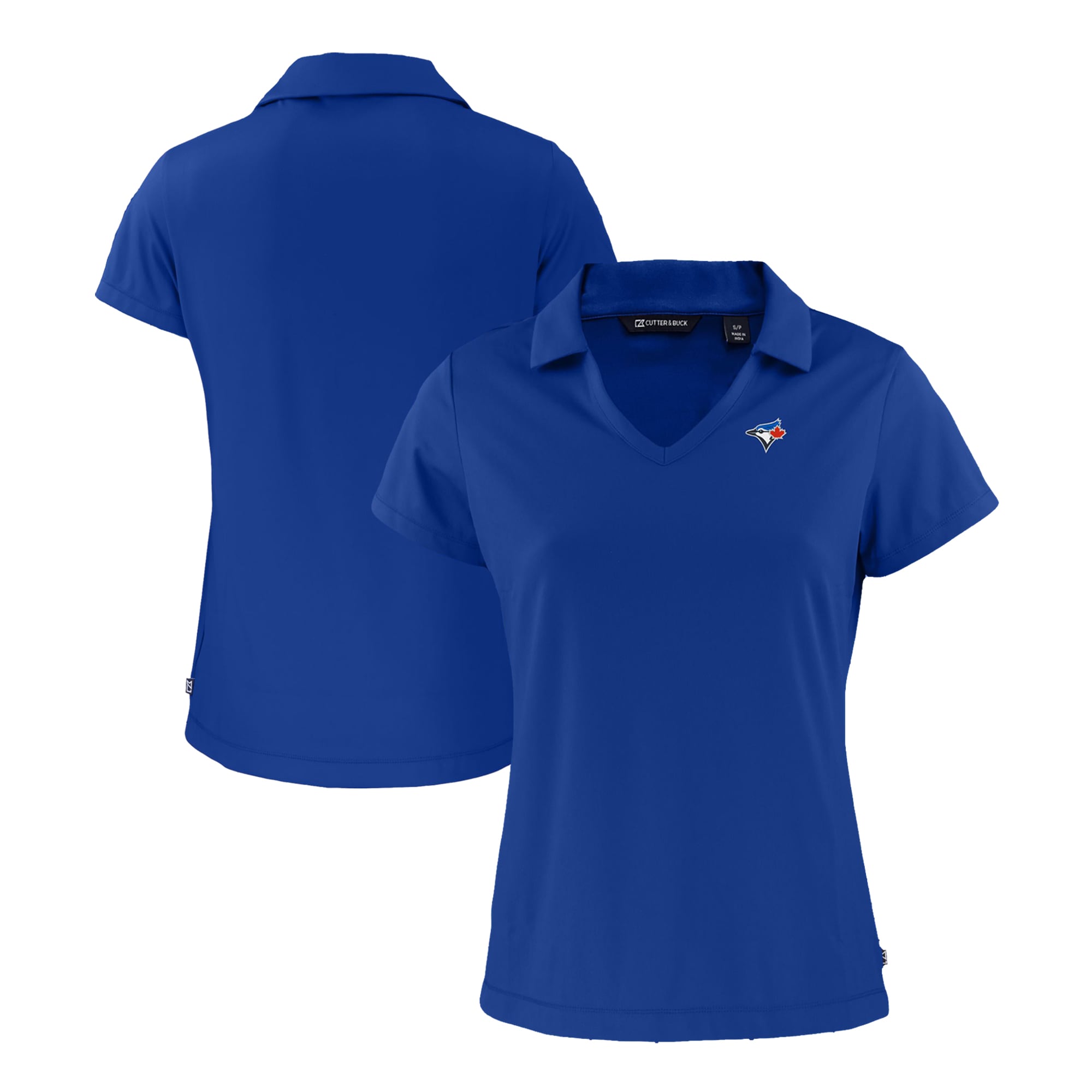 Women's Toronto Blue Jays  Cutter & Buck Royal Daybreak Eco Recycled V-Neck Polo