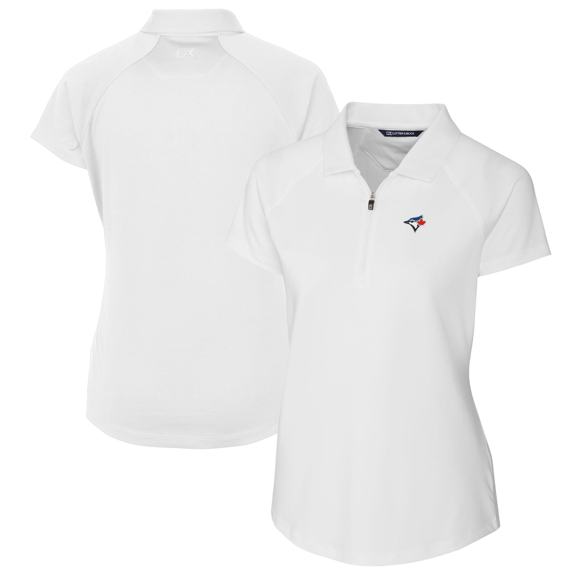 Women's Toronto Blue Jays  Cutter & Buck White DryTec Forge Stretch Polo