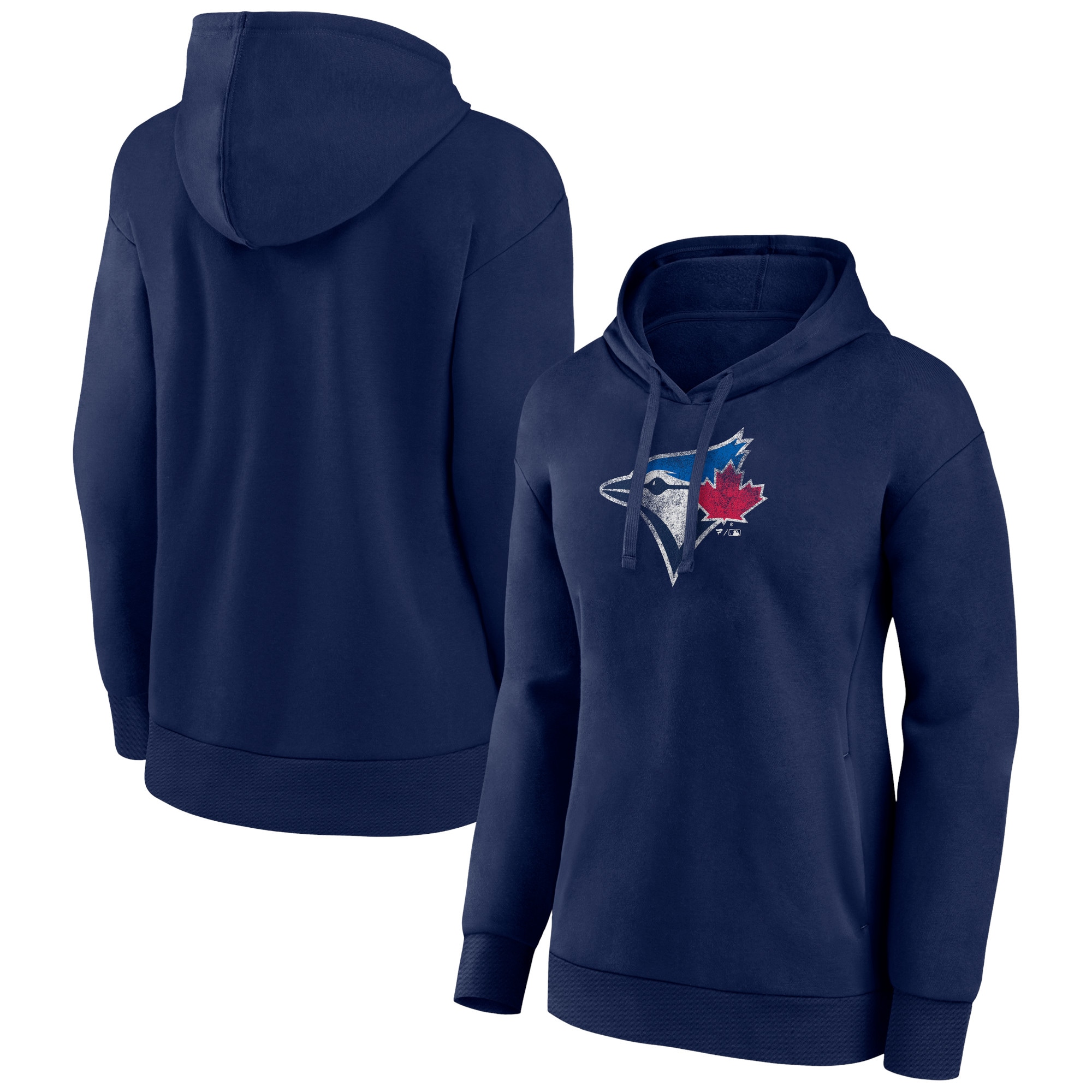Women's Toronto Blue Jays  Branded Navy Distressed Team Pullover Hoodie