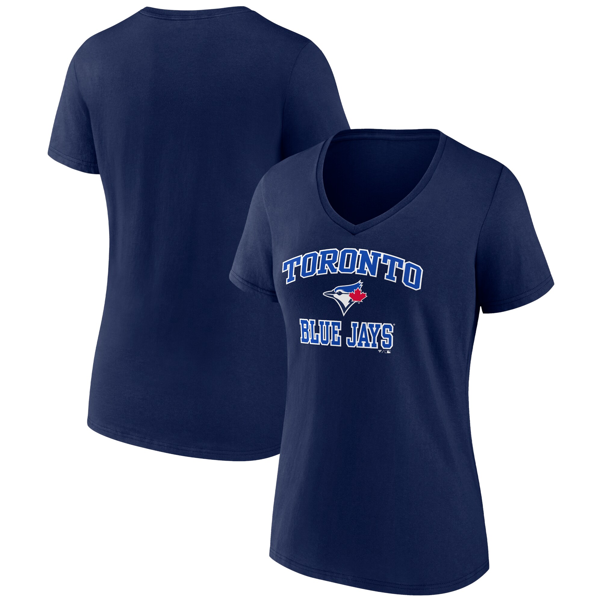 Women's Toronto Blue Jays  Branded Navy Heart and Soul V-Neck T-Shirt