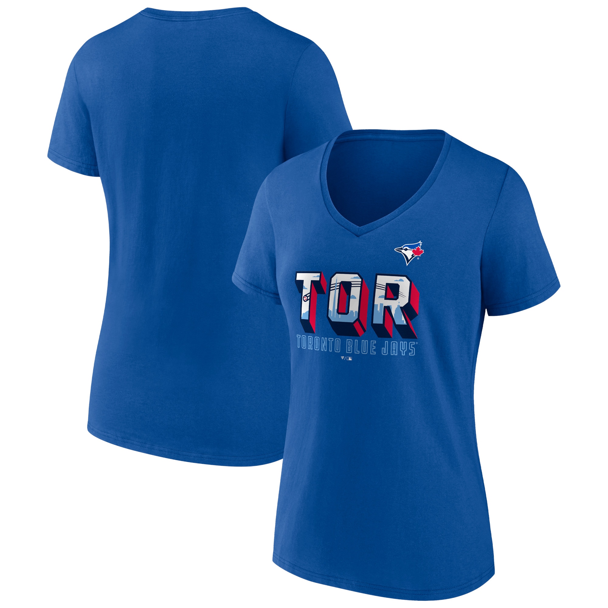 Women's Toronto Blue Jays  Branded Royal Hometown In The 416 V-Neck T-Shirt