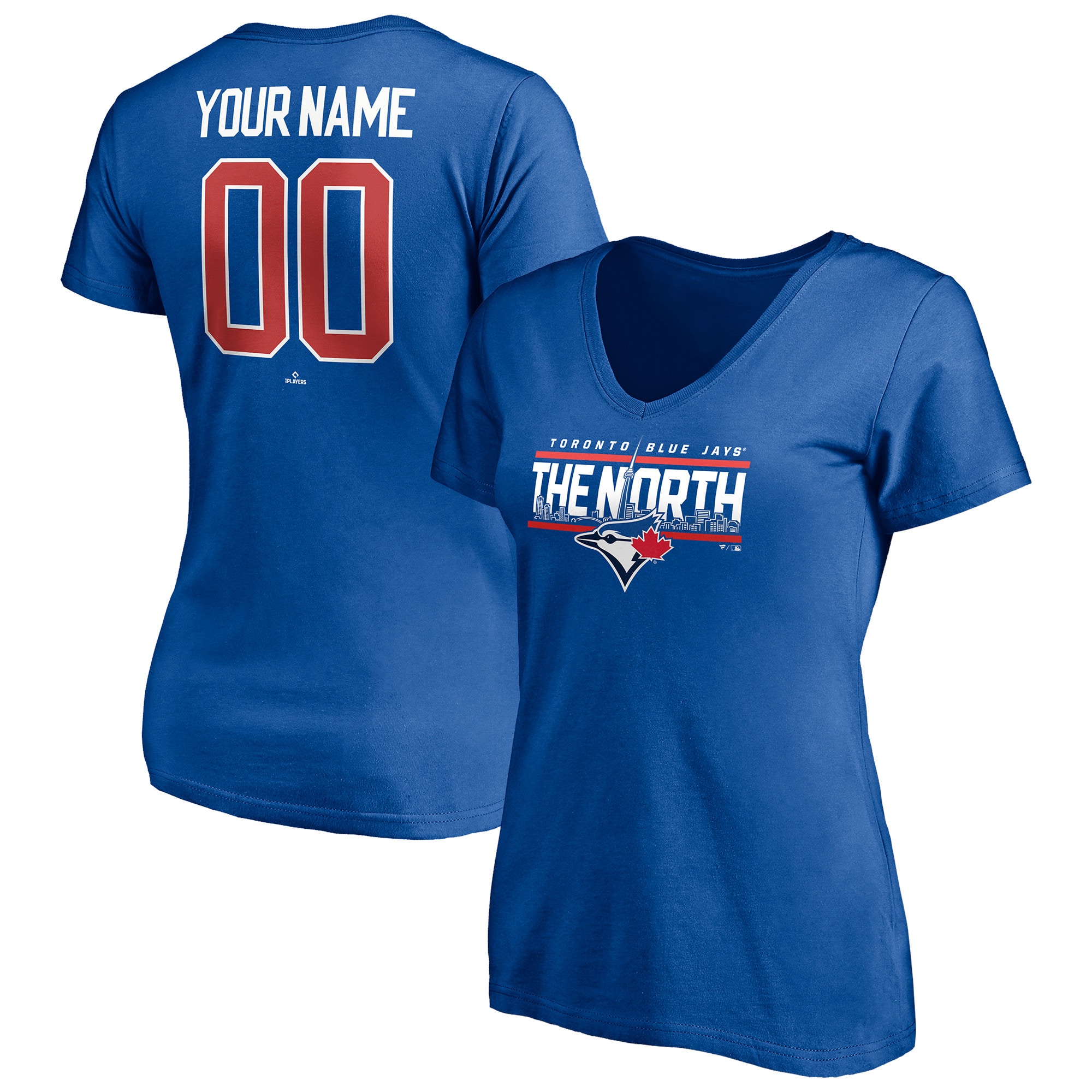 Women's Toronto Blue Jays  Branded Royal Hometown Legend Personalized Name & Number V-Neck T-Shirt