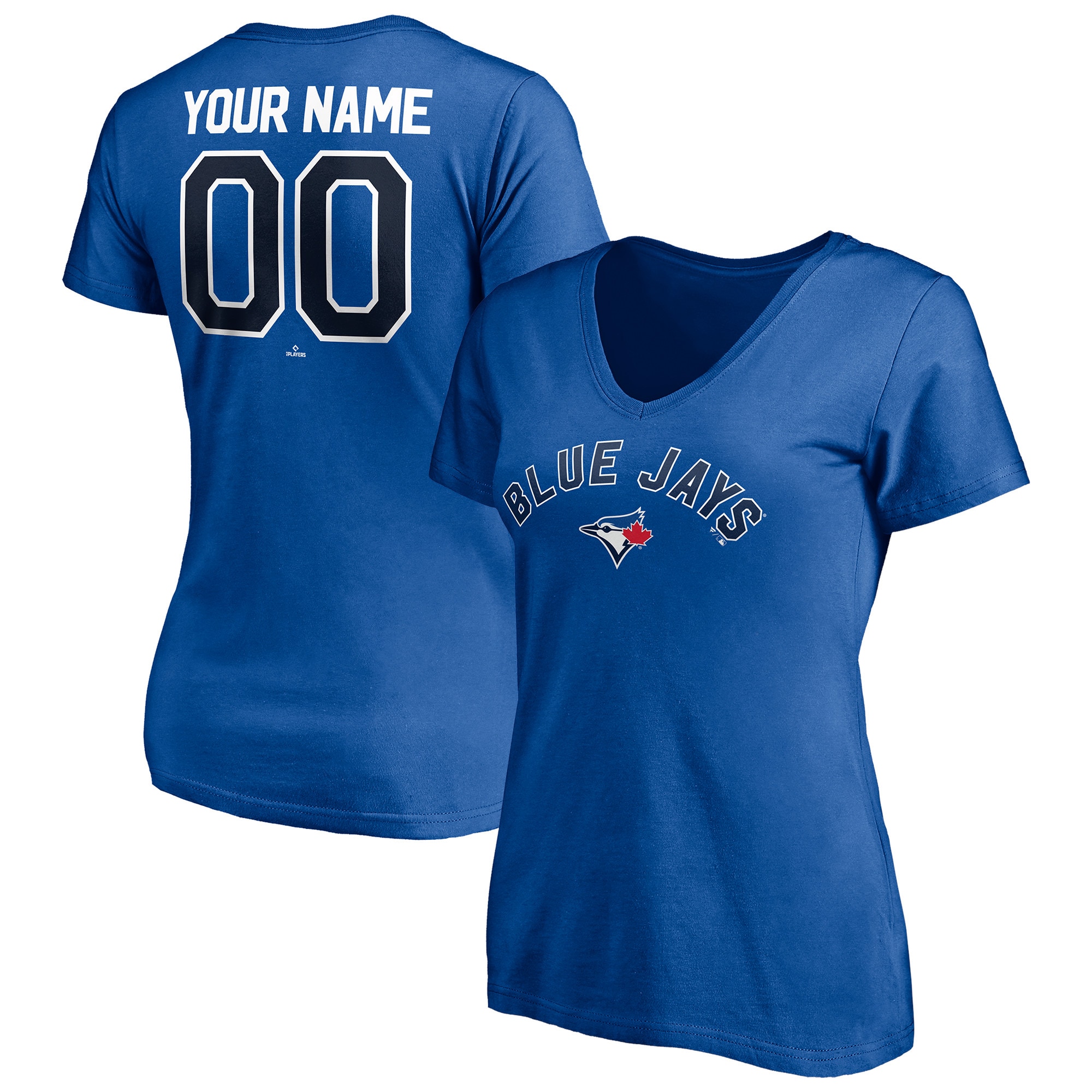 Women's Toronto Blue Jays  Branded Royal Personalized Winning Streak Name & Number V-Neck T-Shirt
