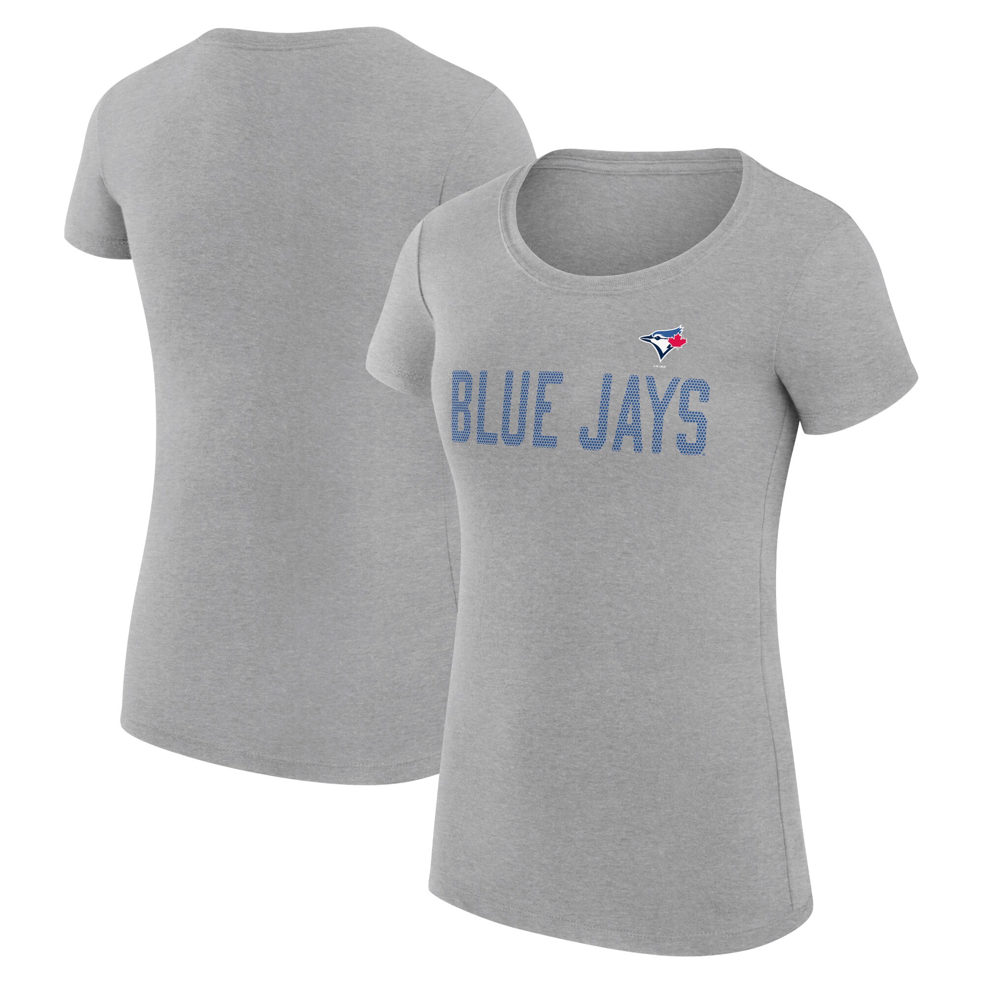 Women's Toronto Blue Jays  G-III 4Her by Carl Banks Gray Dot Print Fitted T-Shirt