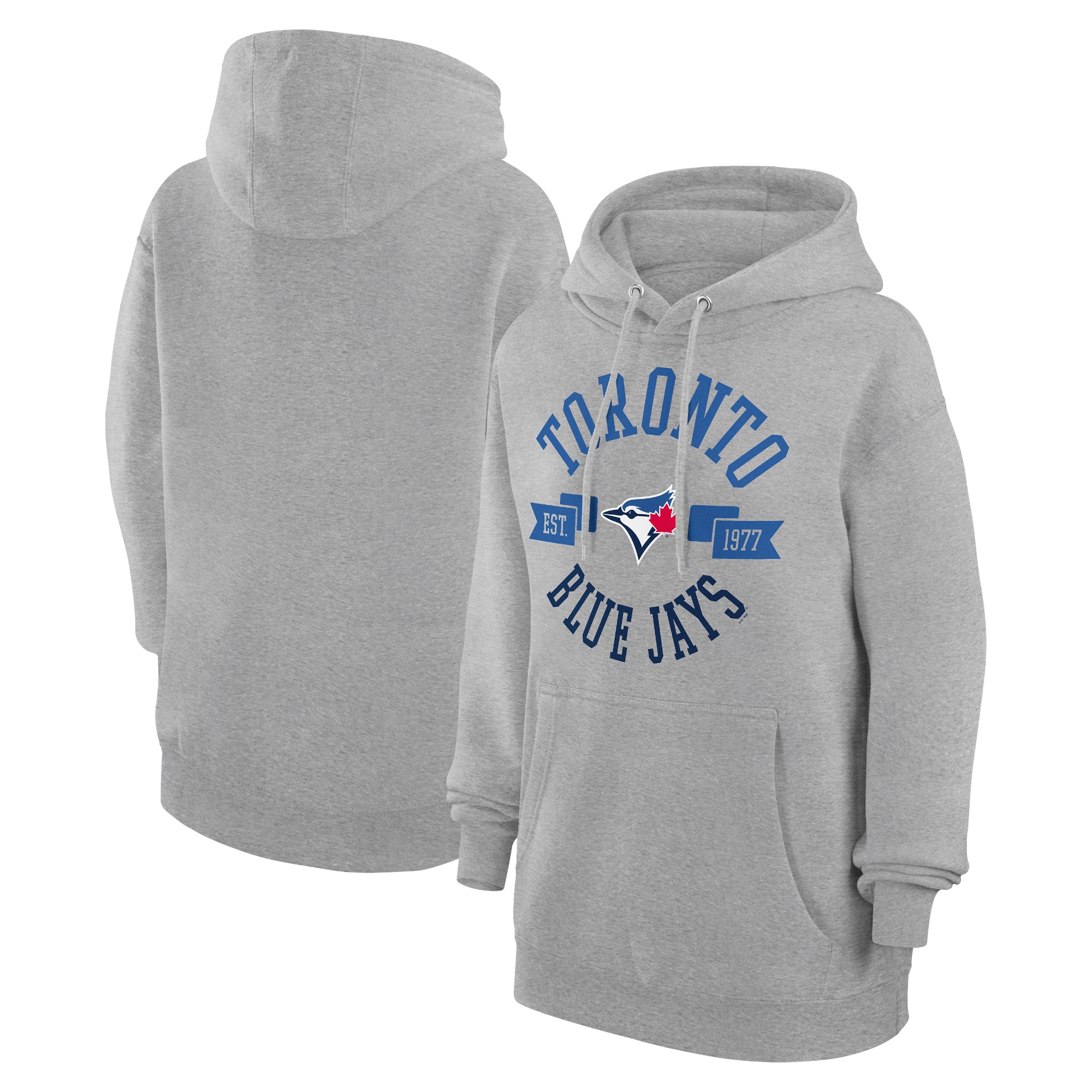 Women's Toronto Blue Jays G-III 4Her by Carl Banks Heather Gray City Graphic Pullover Hoodie