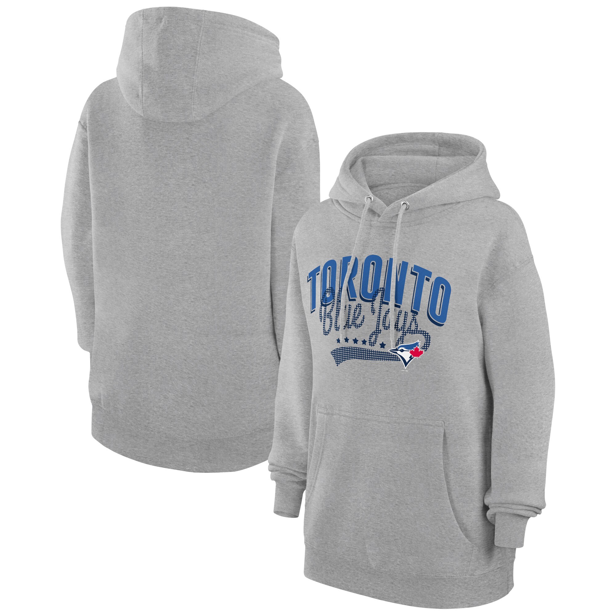 Women's Toronto Blue Jays  G-III 4Her by Carl Banks Heather Gray Filigree Team Pullover Hoodie