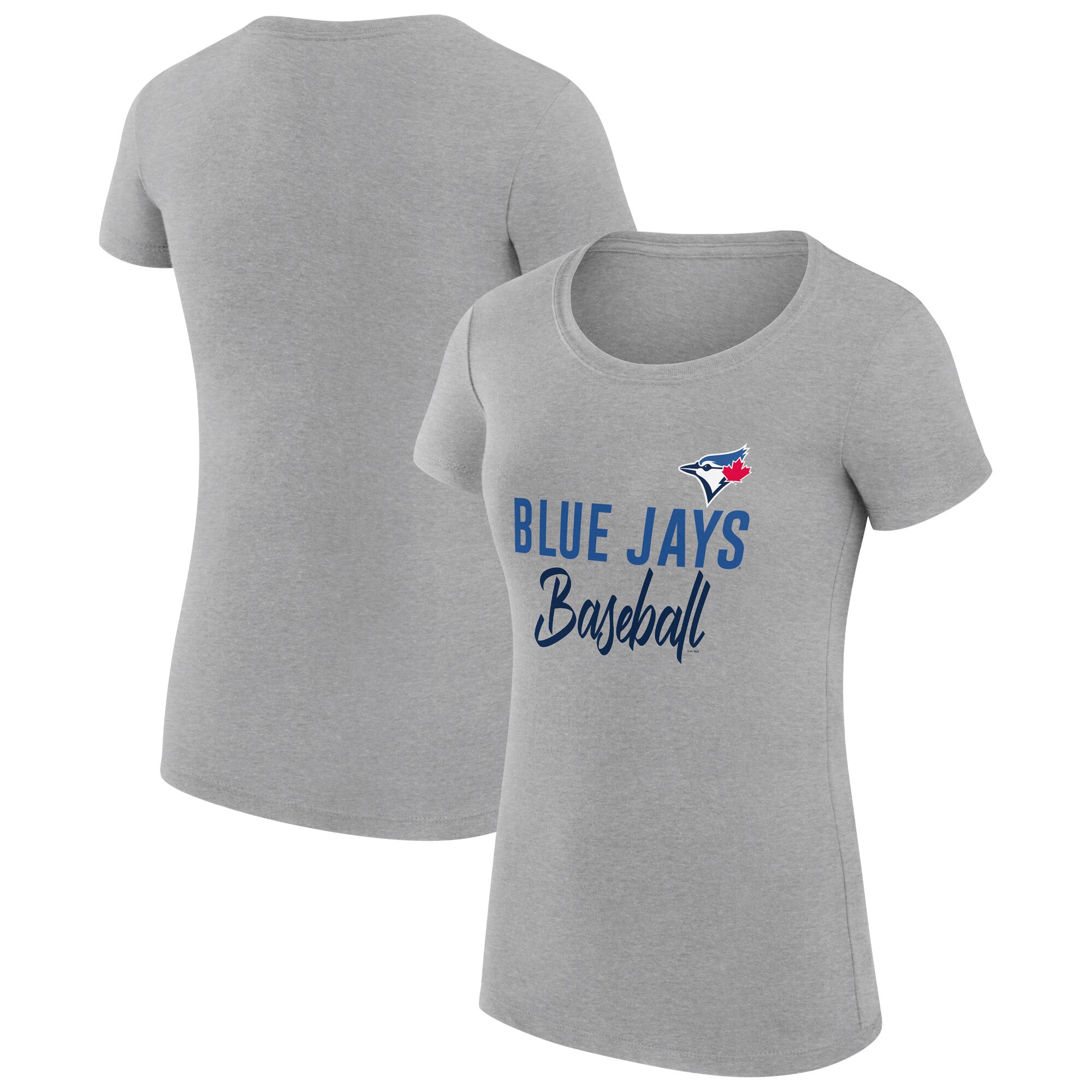 Women's Toronto Blue Jays  G-III 4Her by Carl Banks Heather Gray Team Graphic Fitted T-Shirt