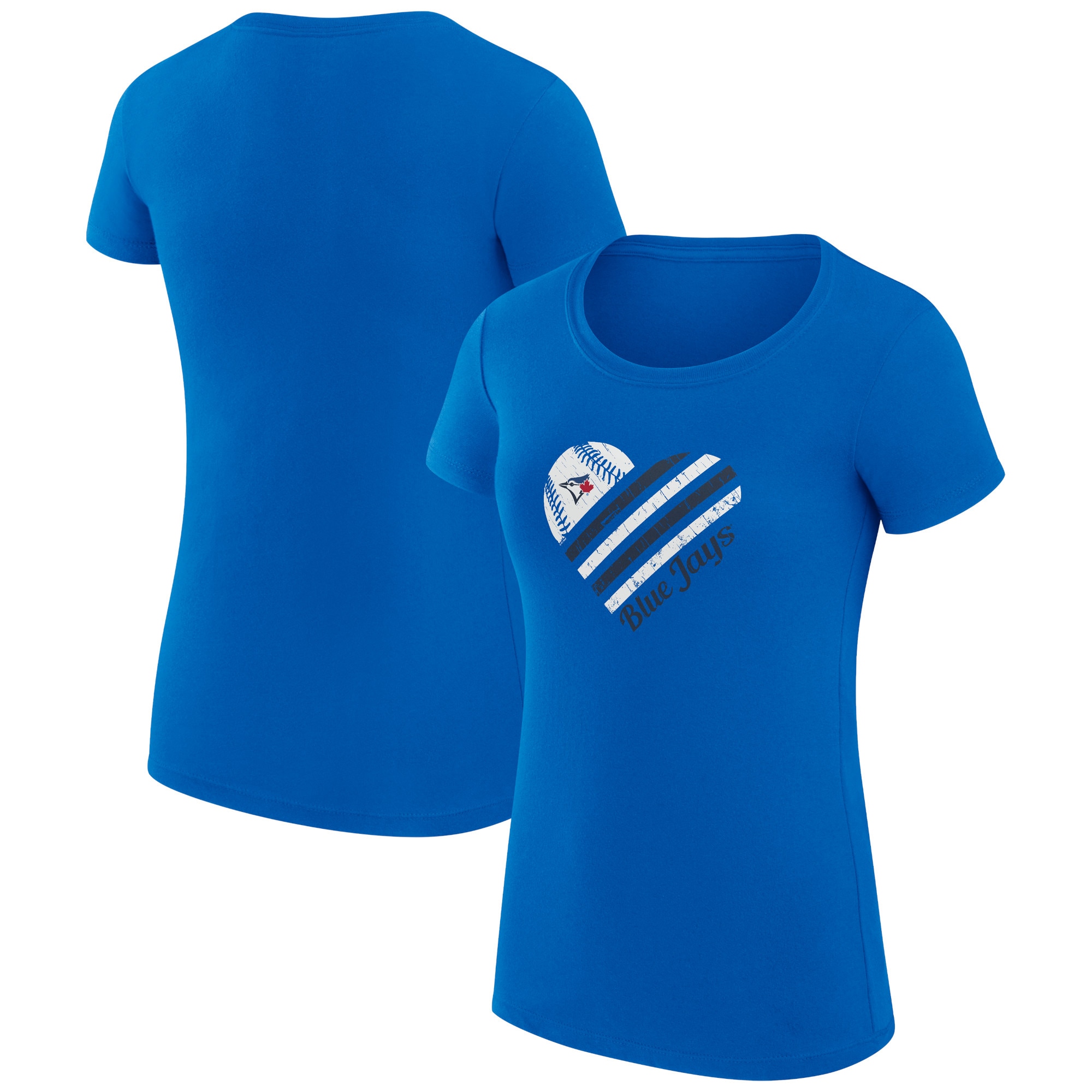 Women's Toronto Blue Jays  G-III 4Her by Carl Banks Royal Heart Graphic Fitted T-Shirt