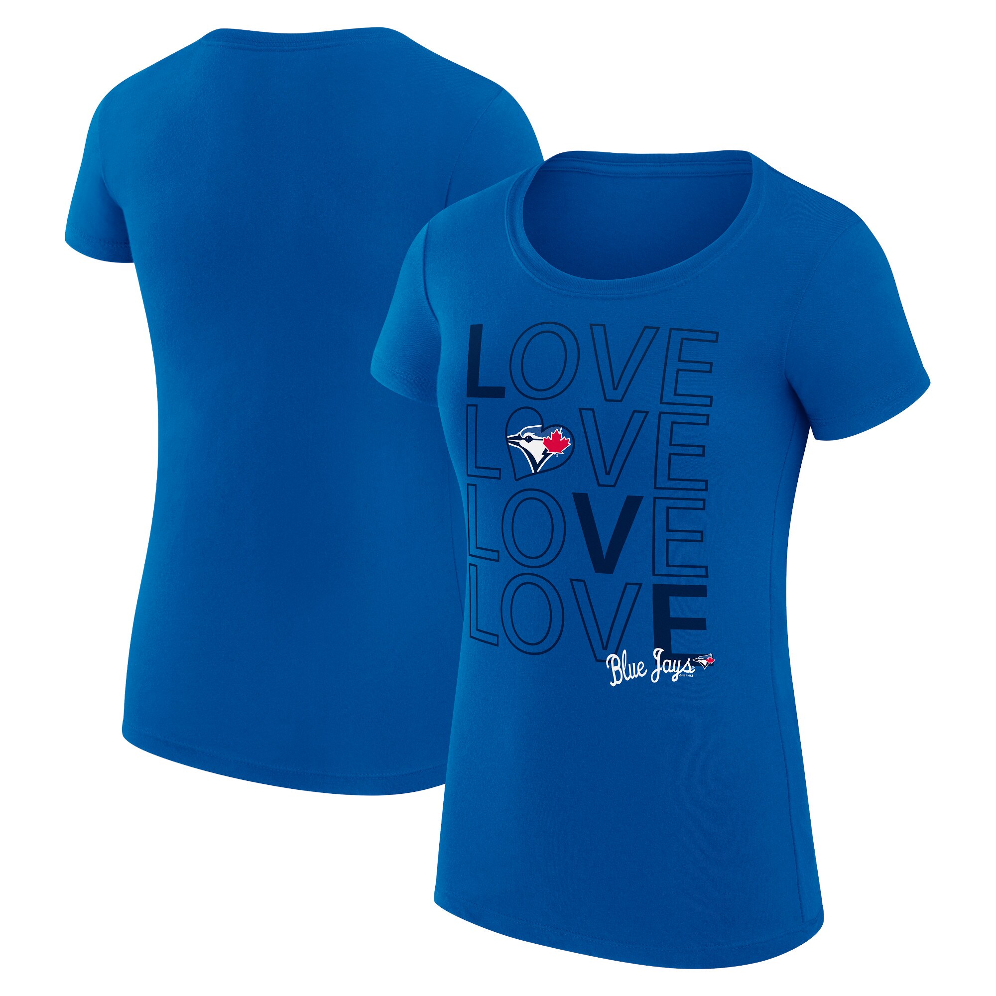 Women's Toronto Blue Jays G-III 4Her by Carl Banks Royal Love Graphic Team Fitted T-Shirt
