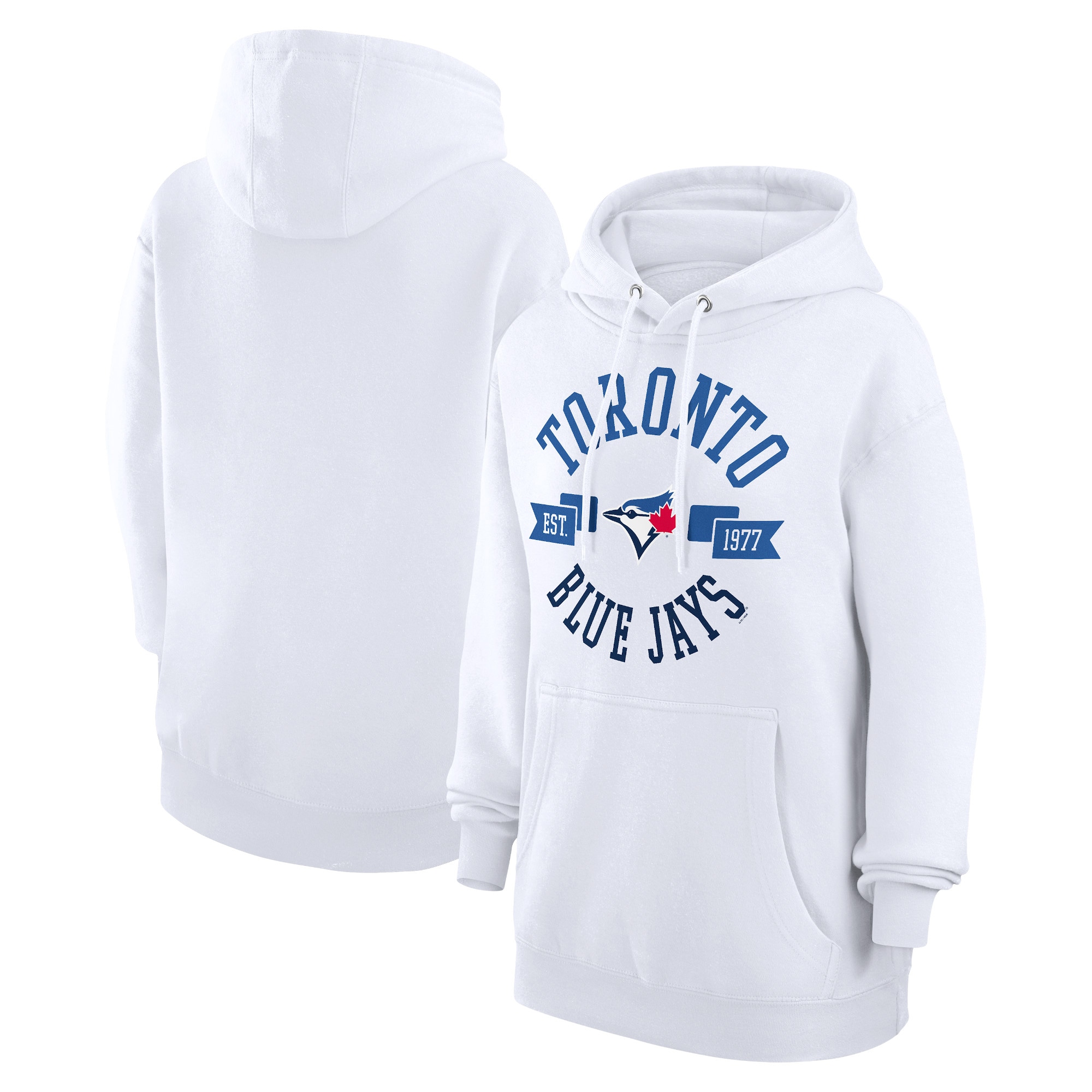 Women's Toronto Blue Jays G-III 4Her by Carl Banks White City Graphic Pullover Hoodie