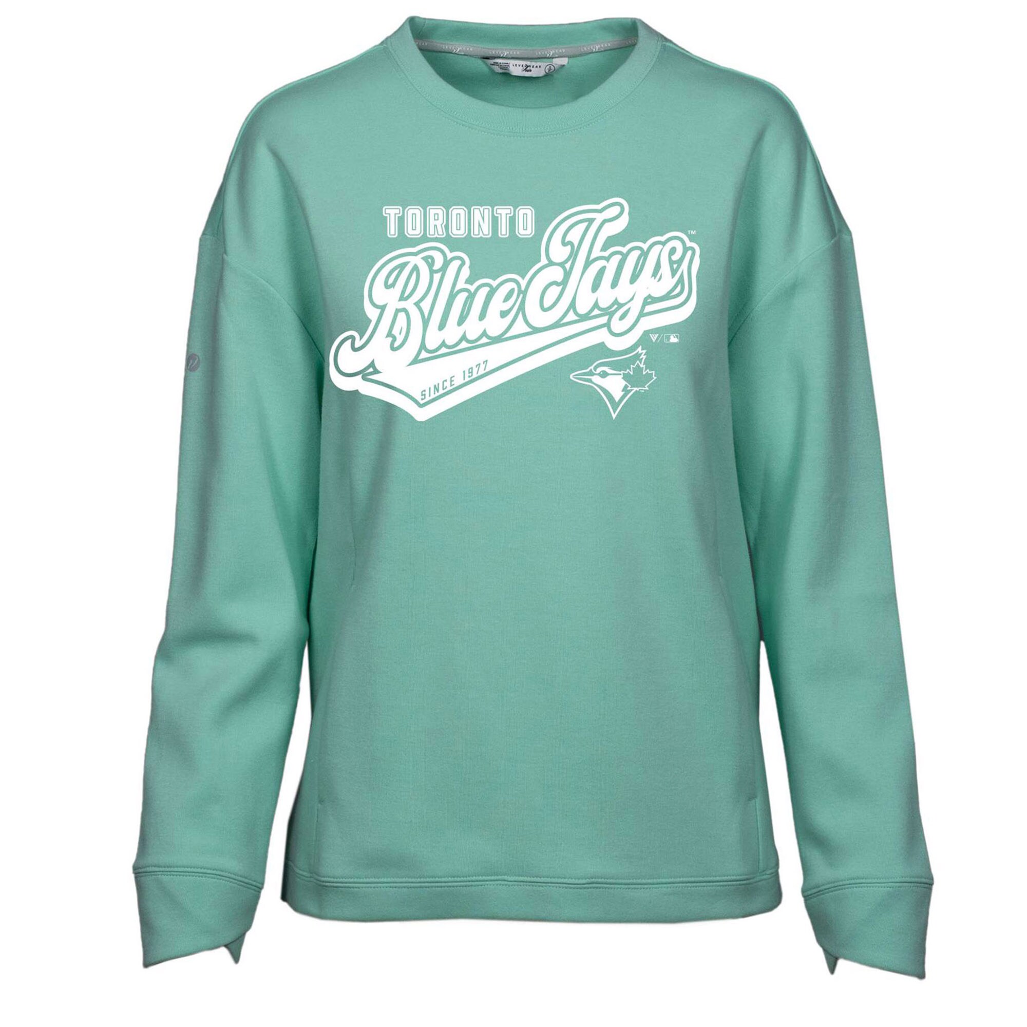 Women's Toronto Blue Jays  Levelwear Mint  Fiona Sweep Pullover Sweatshirt