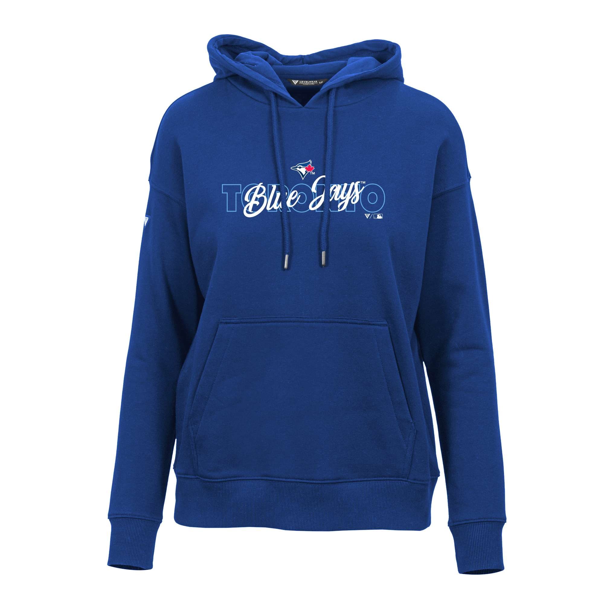 Women's Toronto Blue Jays Levelwear Royal Adorn Faded Pullover Hoodie